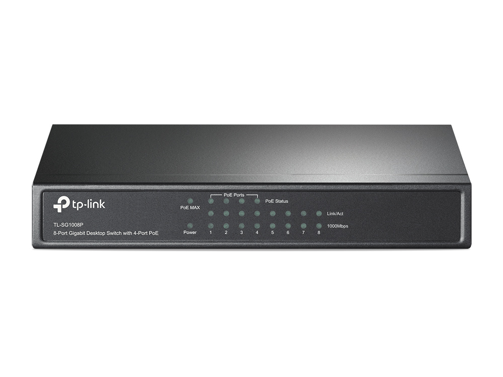 TP-Link TL-SG1008P switch No administrado Gigabit Ethernet (10/100/1000) Energ�a sobre Ethernet (PoE) Avellana