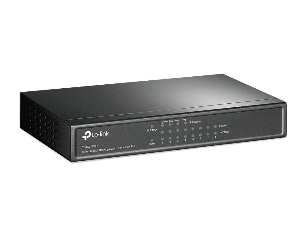 TP-Link TL-SG1008P switch No administrado Gigabit Ethernet (10/100/1000) Energ�a sobre Ethernet (PoE) Avellana