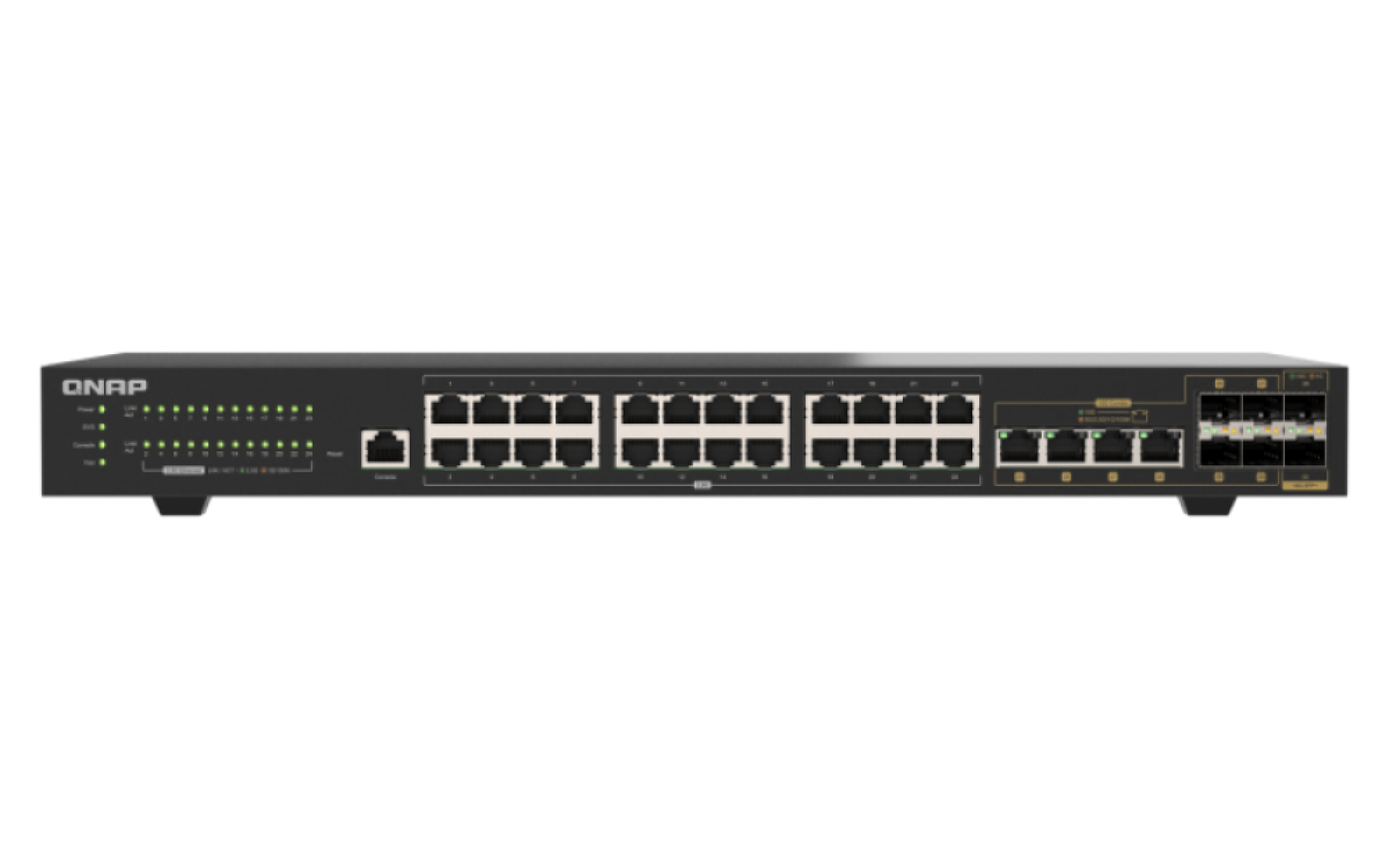 QNAP QSW-M2130-4C2S24T switch di rete Gestito L2 2.5G Ethernet (100/1000/2500) 1U Nero