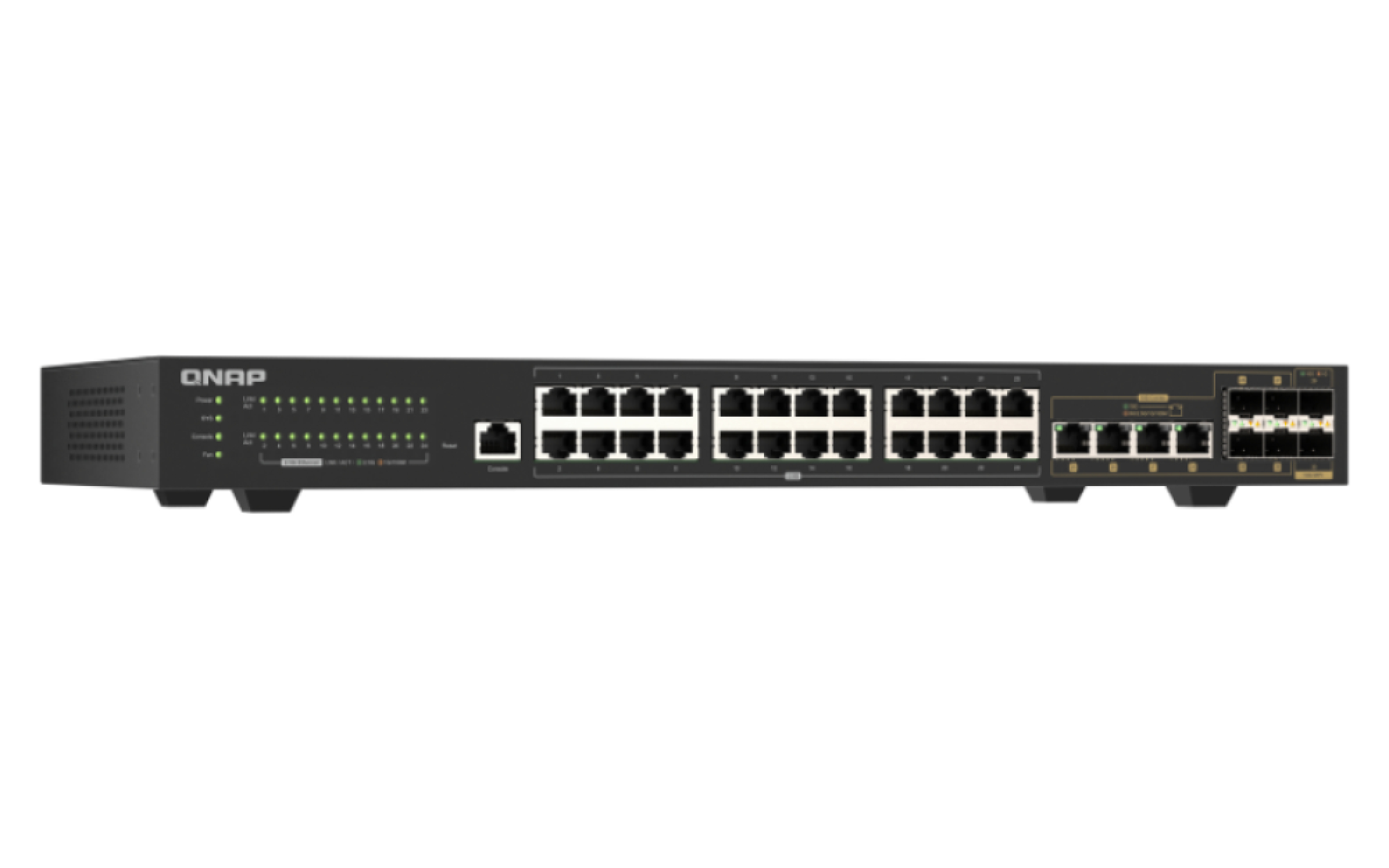 QNAP QSW-M2130-4C2S24T switch di rete Gestito L2 2.5G Ethernet (100/1000/2500) 1U Nero