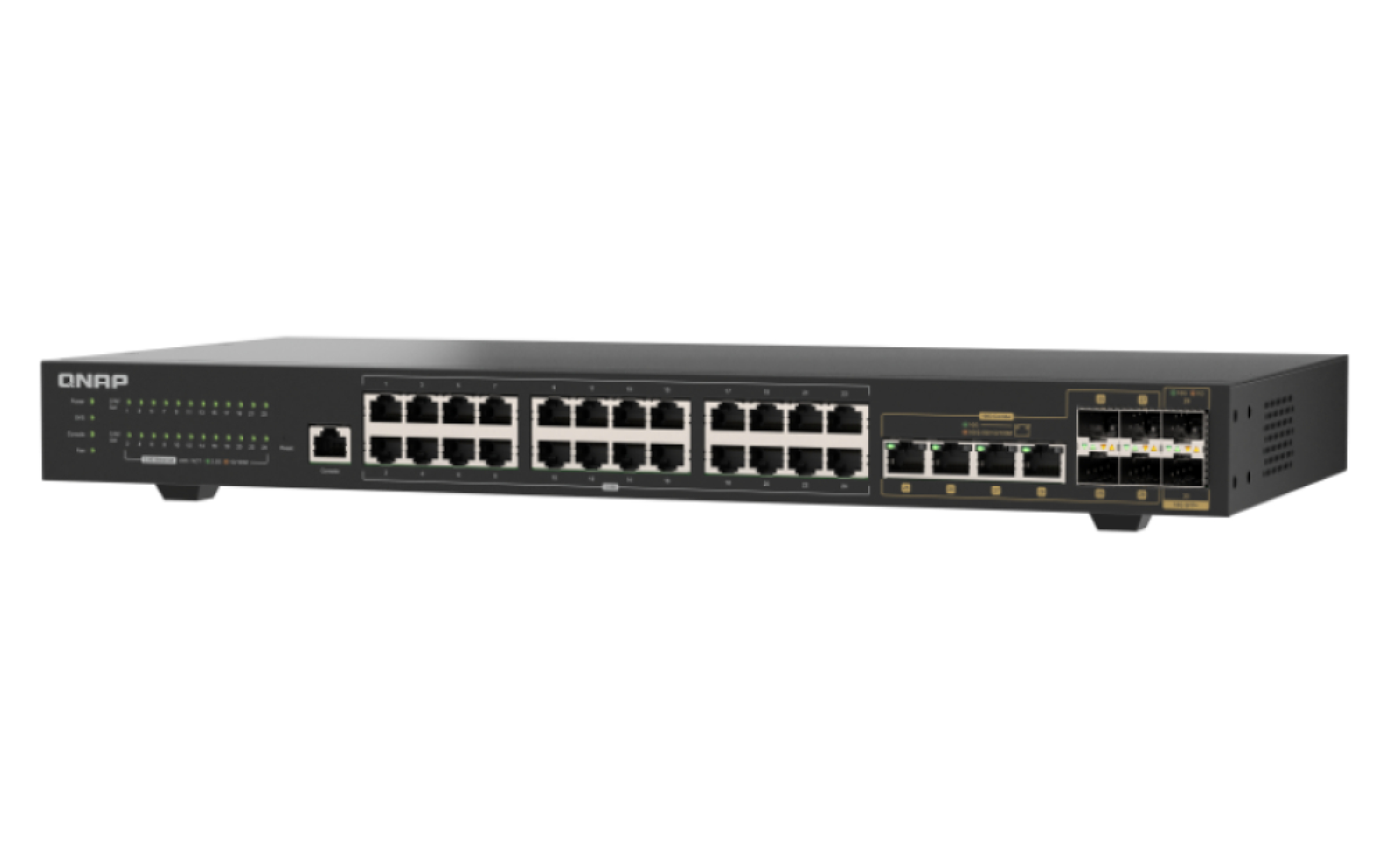QNAP QSW-M2130-4C2S24T switch di rete Gestito L2 2.5G Ethernet (100/1000/2500) 1U Nero