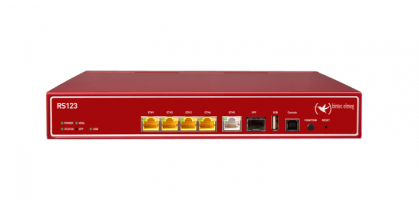 Bintec-elmeg RS123 Routeur connect� Gigabit Ethernet Rouge