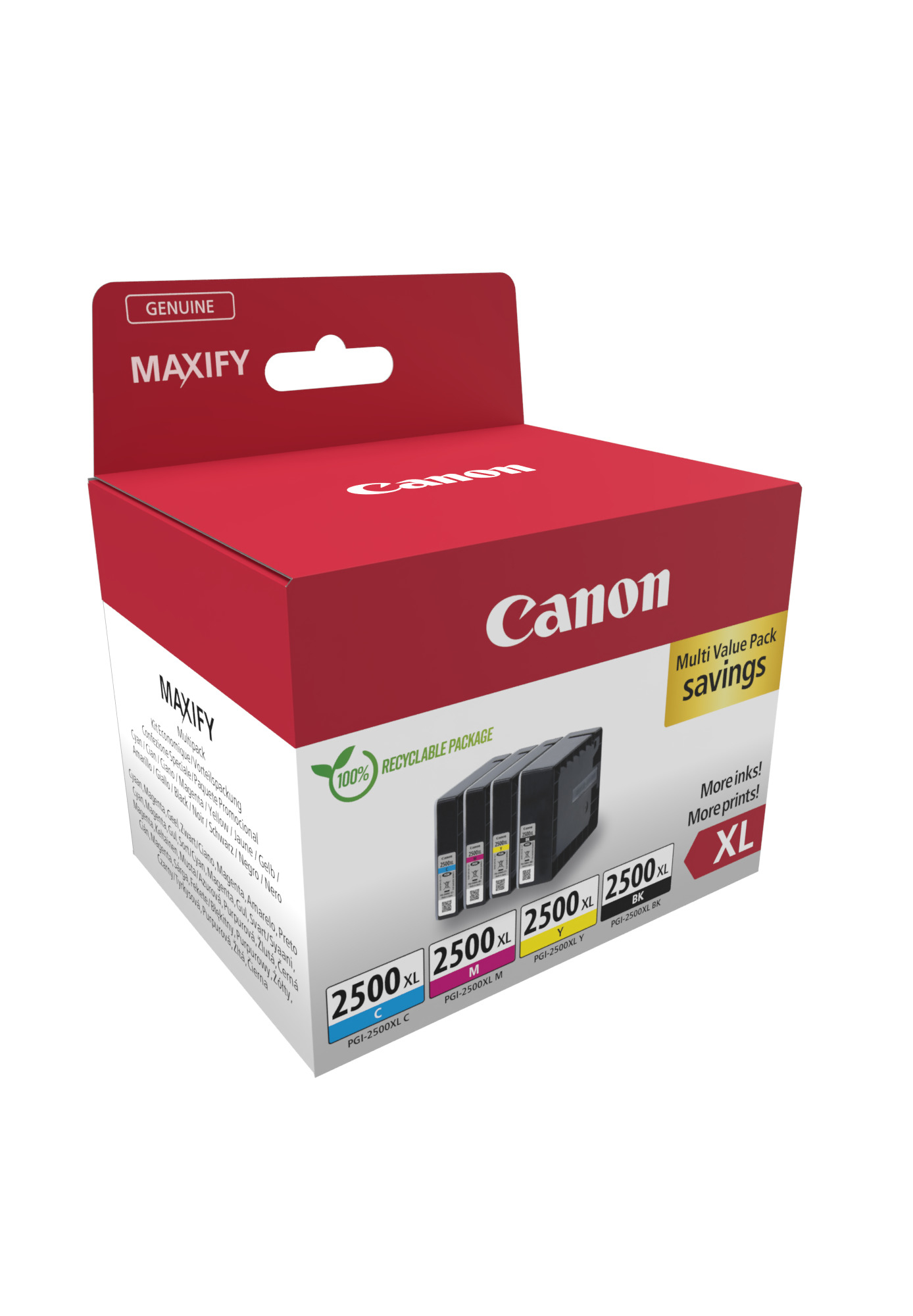 Canon PGI-2500XL Ink Cartridge BK/C/M/Y MULTI - Tintenpatrone - CANON PGI-2500XL Ink Cartridge - BK/C/M/Y