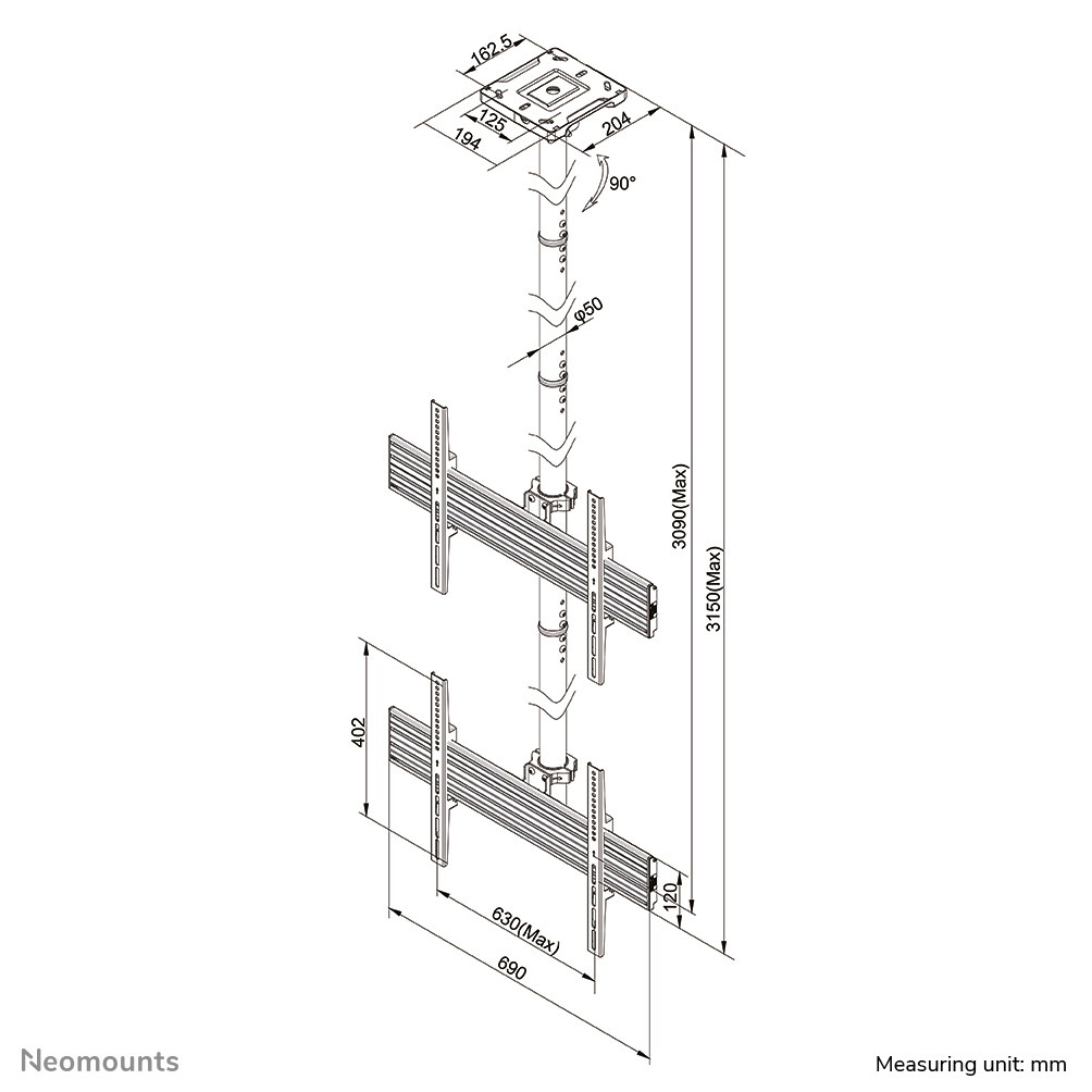 Neomounts Pro video wall ceiling mount
