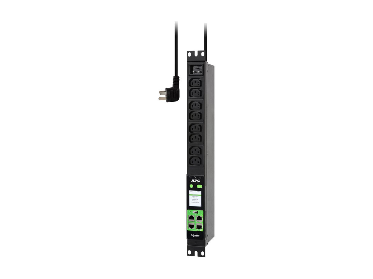 APC Easy Rack PDU, Metered Outlet, 0U, 3 Phase, 11kW, 230V, 16A, (18) C13 and (6) C19 outlets, IEC60309 3P+N+PE inlet