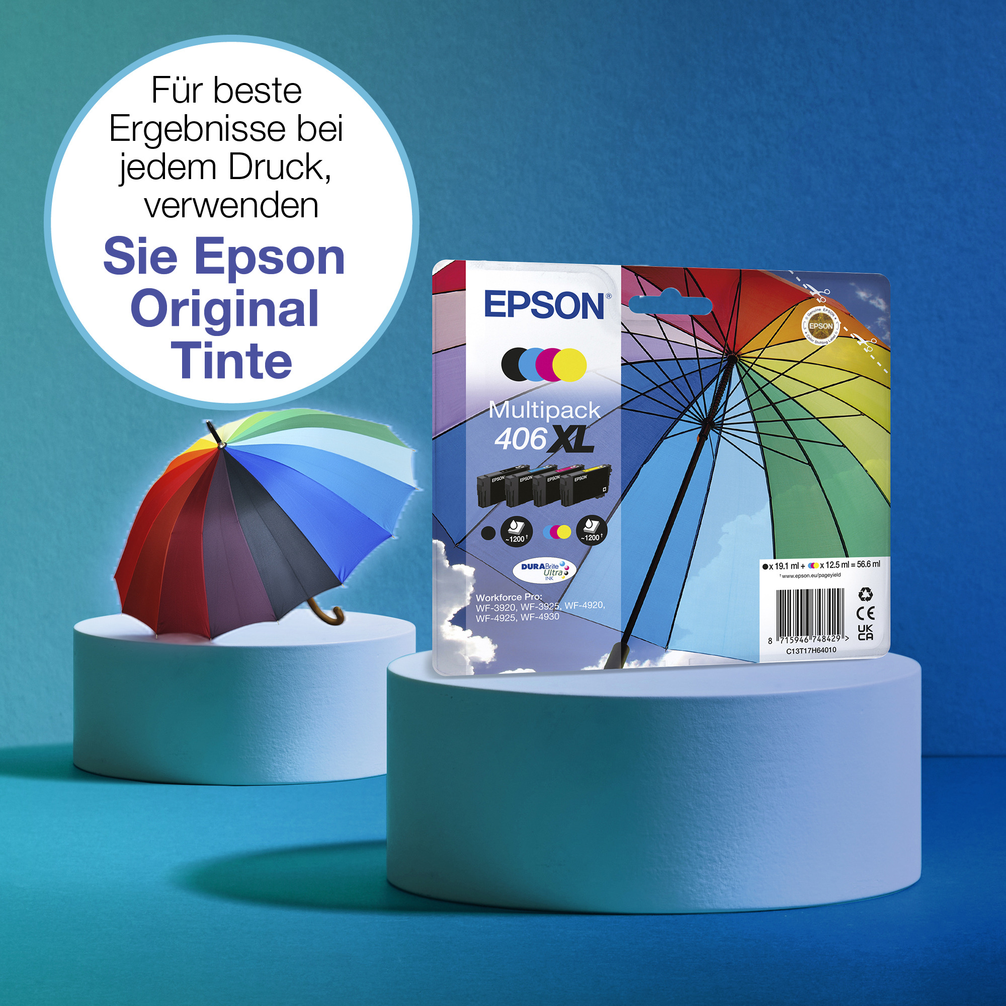 Epson Multipack 4-colour 406XL Umbrella DURABrite Ultra EasyMail Ink