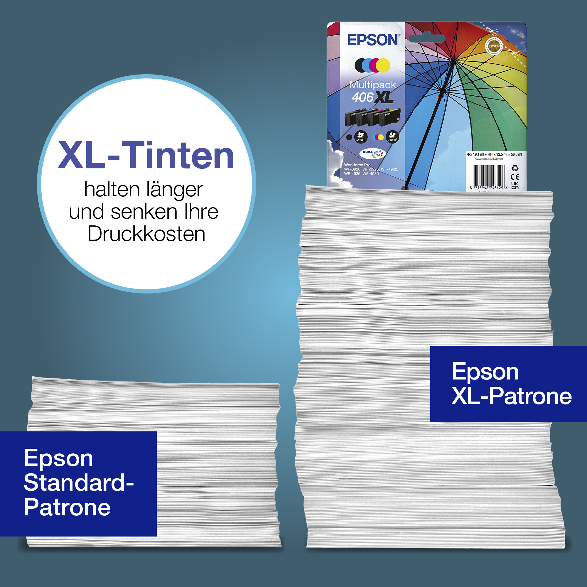 Epson Multipack 4-colour 406XL Umbrella DURABrite Ultra EasyMail Ink