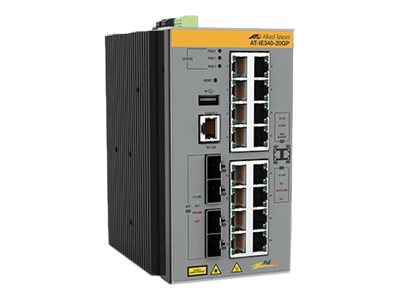 Allied Telesis AT-IE340-20GP-980 network switch Managed L3 Gigabit Ethernet (10/100/1000) Power over Ethernet (PoE) Grey
