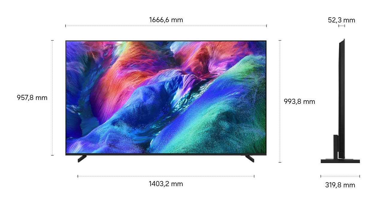 Samsung GMR75R85HAUXZG TV 190.5 cm (75) 4K Ultra HD Smart TV Wi-Fi Black, Titanium