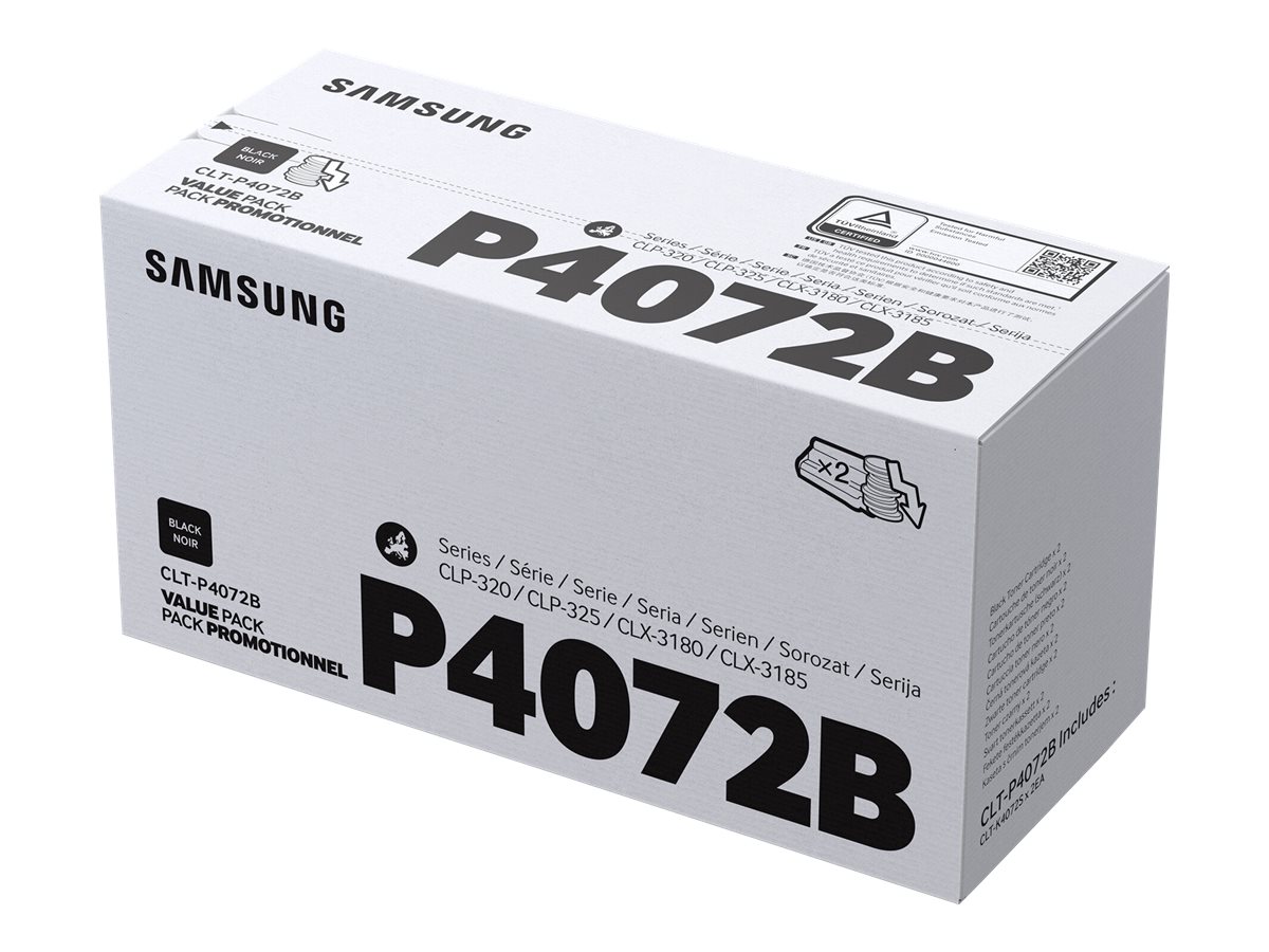 Samsung Paquete de 2 cartuchos de tner negro CLT-P4072B