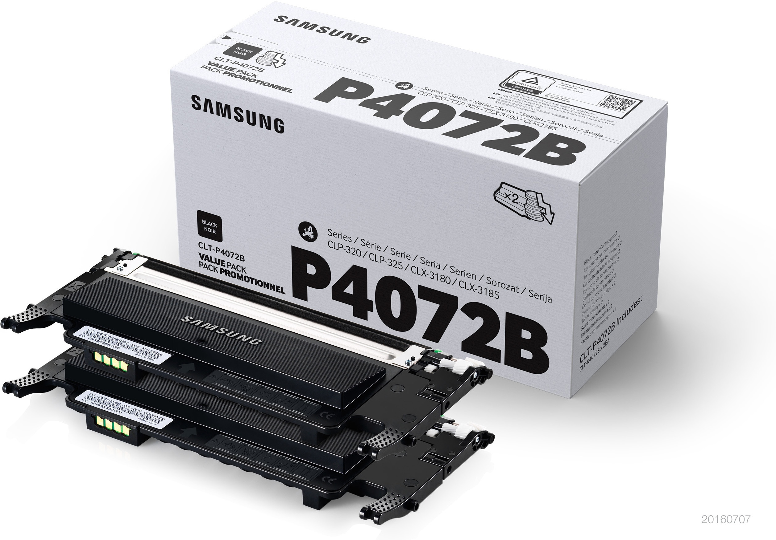 Samsung Confezione da 2 cartucce toner nero originali CLT-P4072B