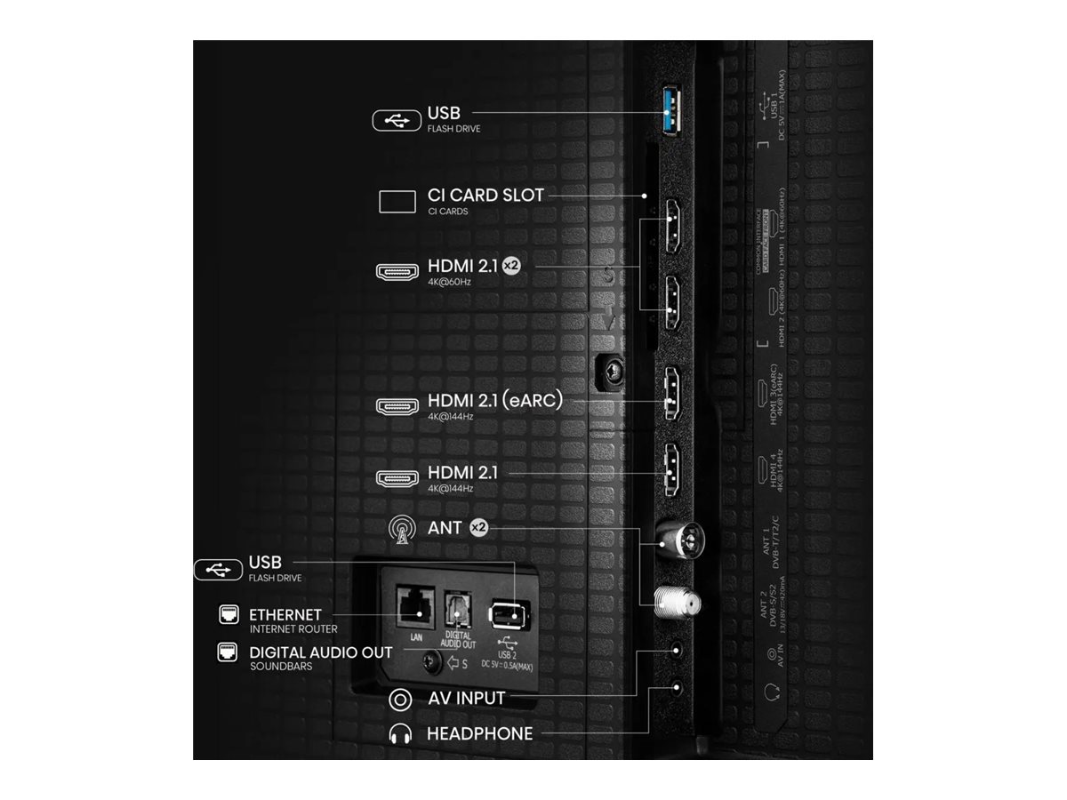 Hisense 85U7Q 2.16 m (85) 4K Ultra HD Smart TV Wi-Fi Black 450 cd/m�
