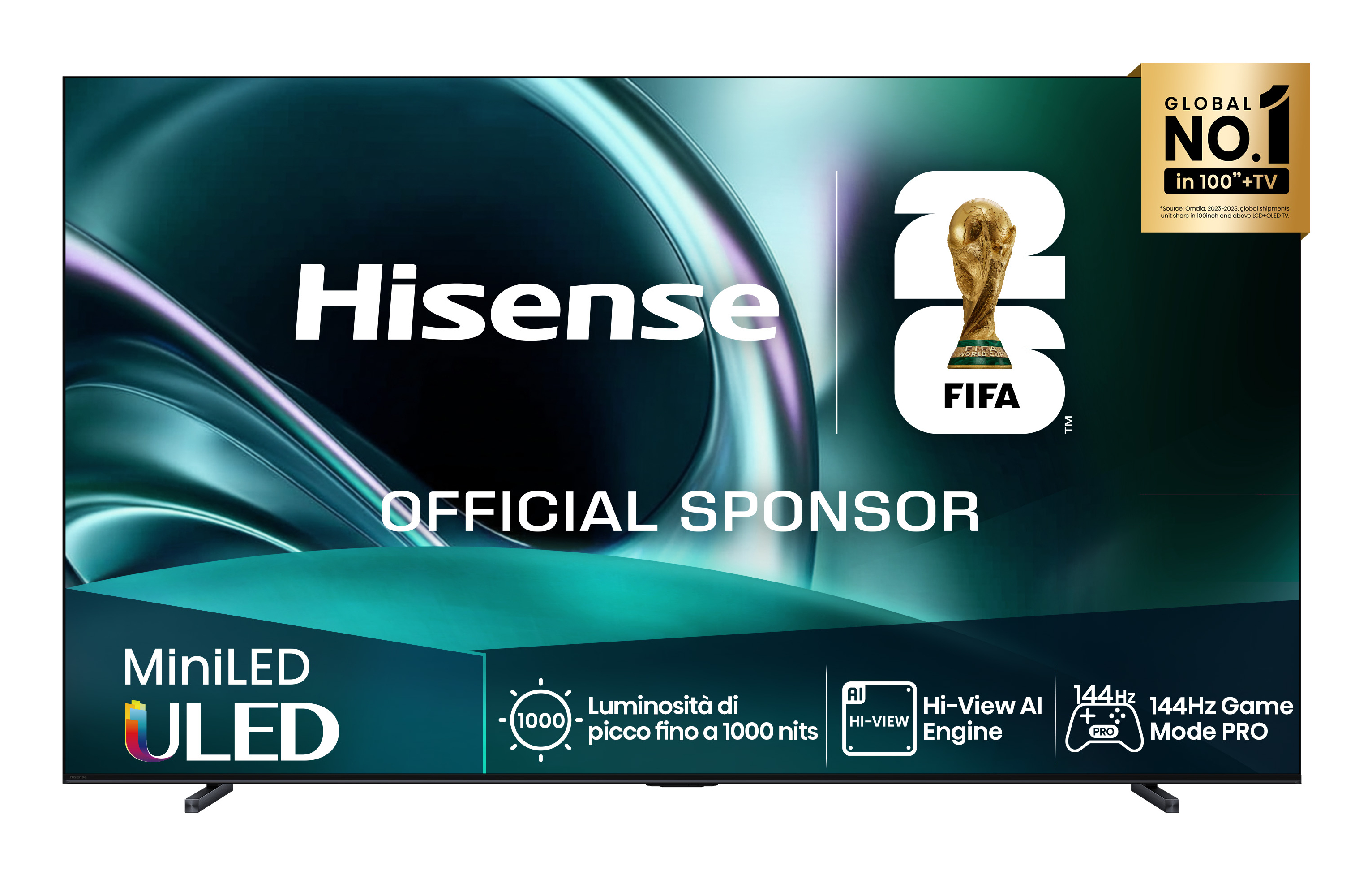 Hisense 85U7Q 2.16 m (85) 4K Ultra HD Smart TV Wi-Fi Black 450 cd/m�