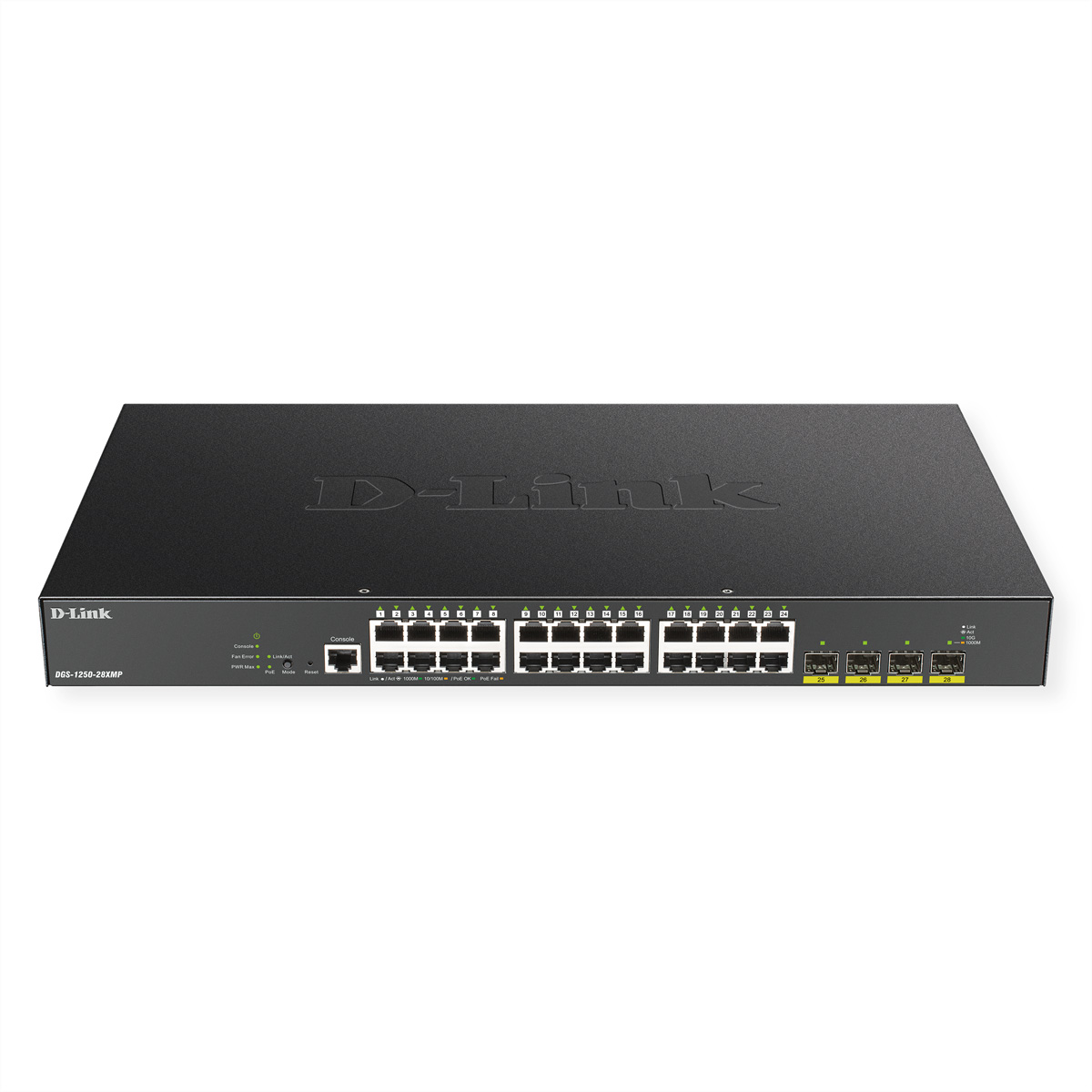 D-Link DGS 1250-28XMP - Switch - L3 Lite - Smart - 24 x 10/100/1000 (PoE)