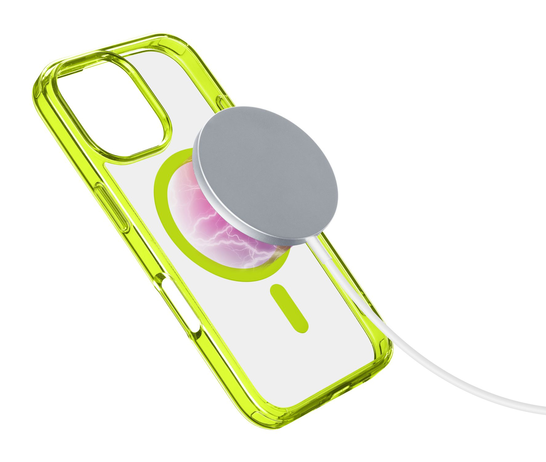 Cellularline Iconic MAG MagSafe Case - fr Apple iPhone 16 Pro - Lime