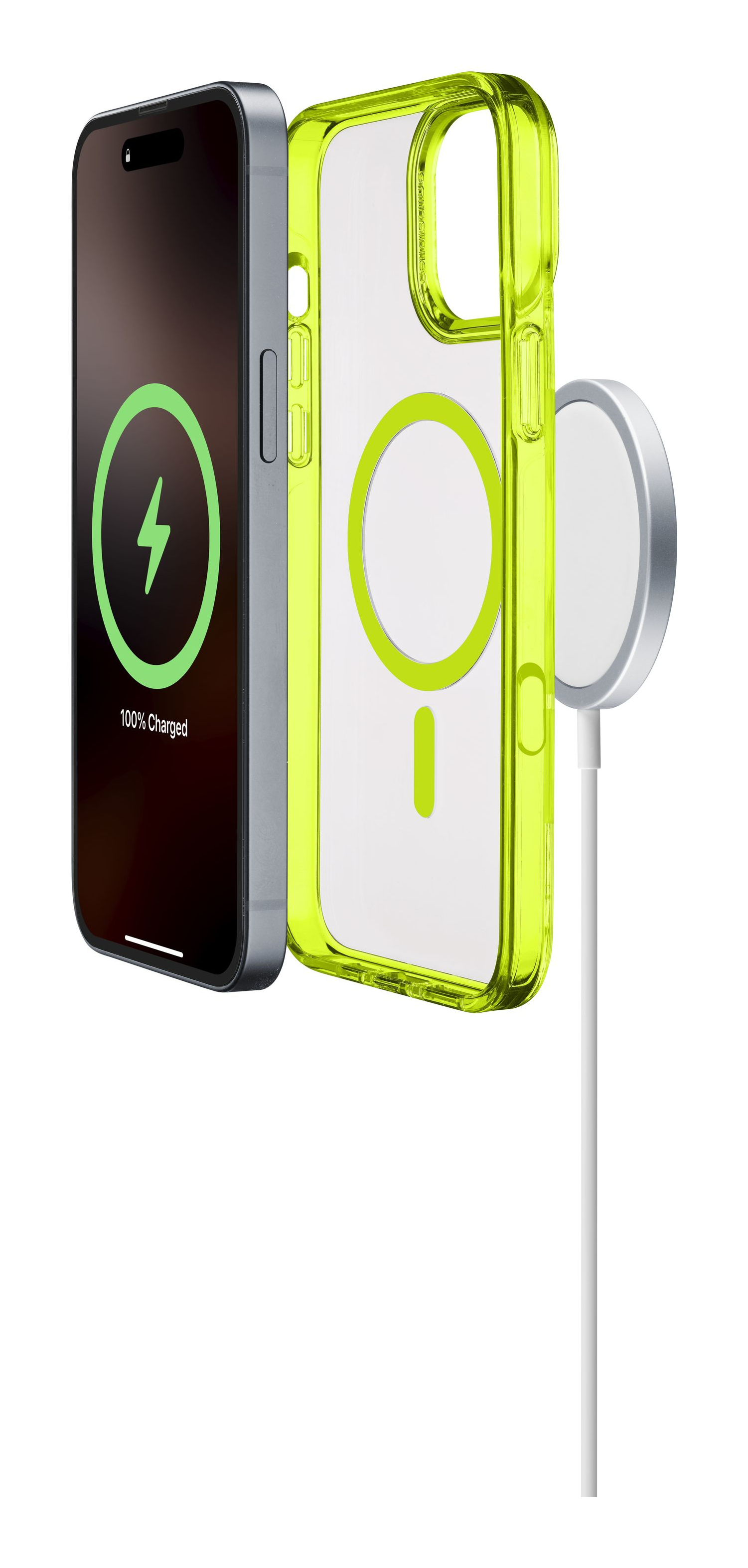 Cellularline Iconic MAG MagSafe Case - fr Apple iPhone 16 Pro - Lime