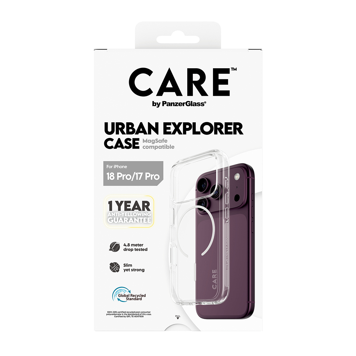 PanzerGlass CARE by � Urban Explorer Case Transparent w. White MagSafe iPhone 2026 Pro | 17 Pro coque de protection pour t�l�phones portables Housse