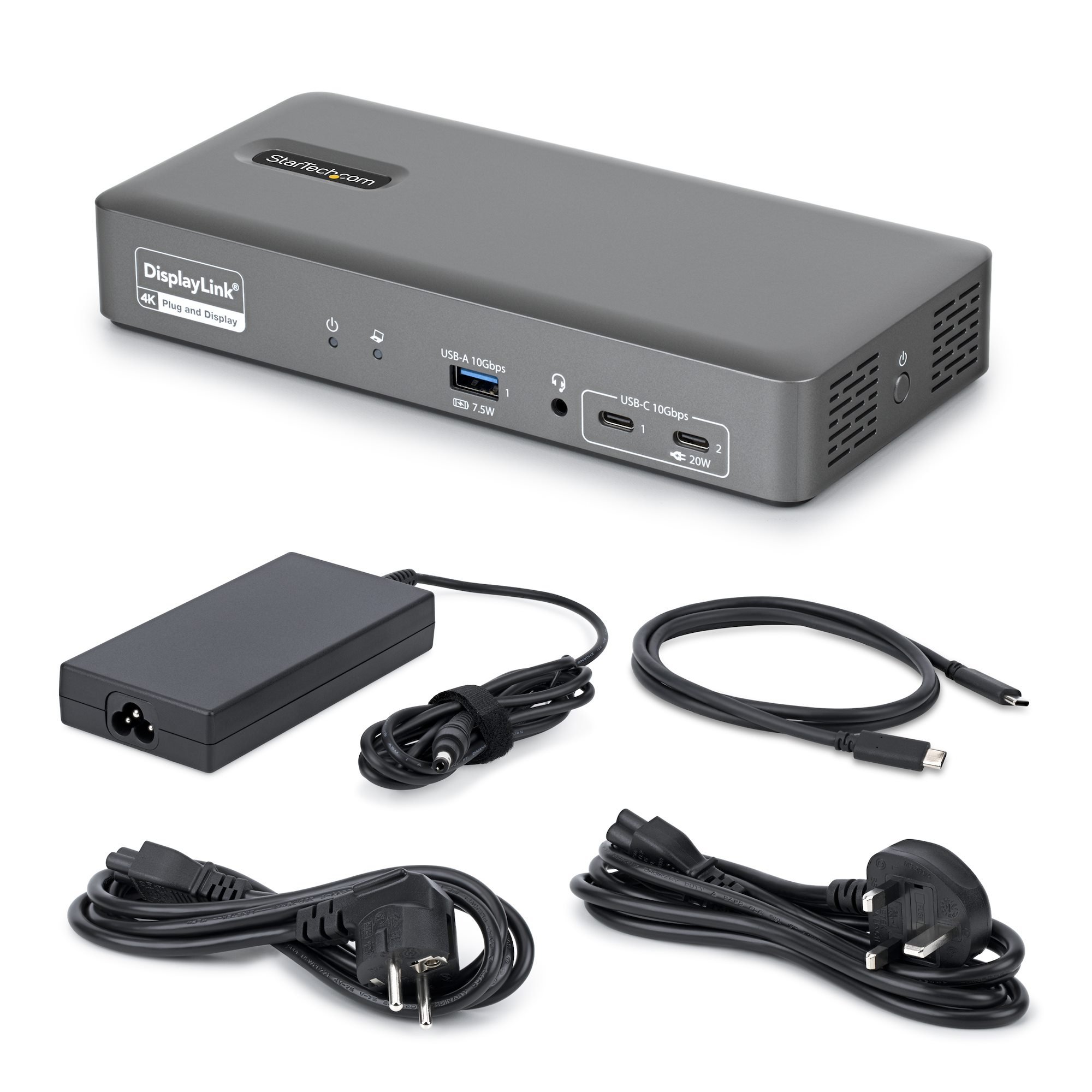 StarTech.com Docking Station USB-C Doppio Monitor, 4K 60Hz, HDMI o DisplayPort, Ricarica Laptop 96W, Ethernet Gigabit, Smart Dock Universale per Windows e macOS