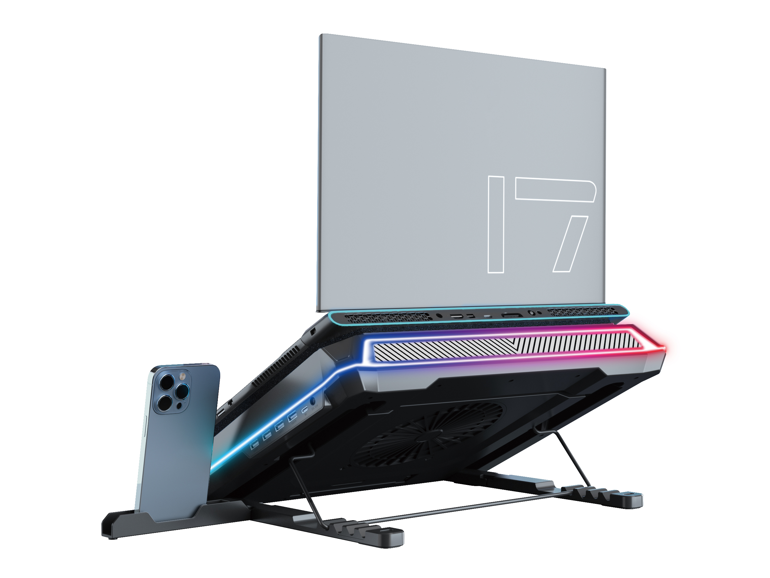Conceptronic THYIA03B base di raffreddamento per laptop 48,3 cm (19) 2400 Giri/min Nero
