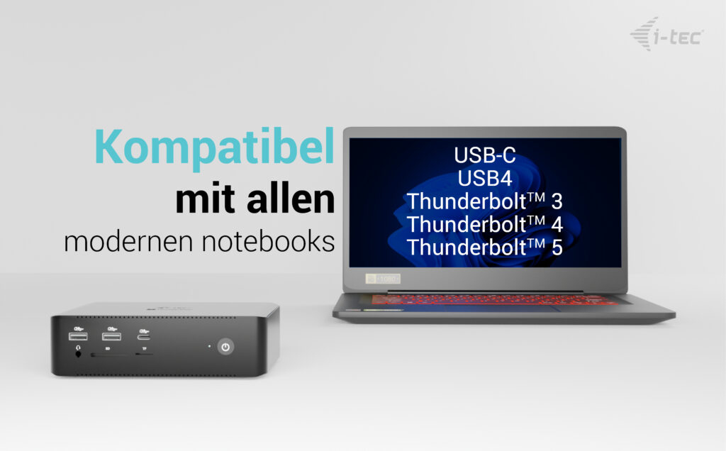i-tec Thunderbolt5 Quattro Display Docking Station, 5x USB, 2.5 GLAN + Power Delivery 140W