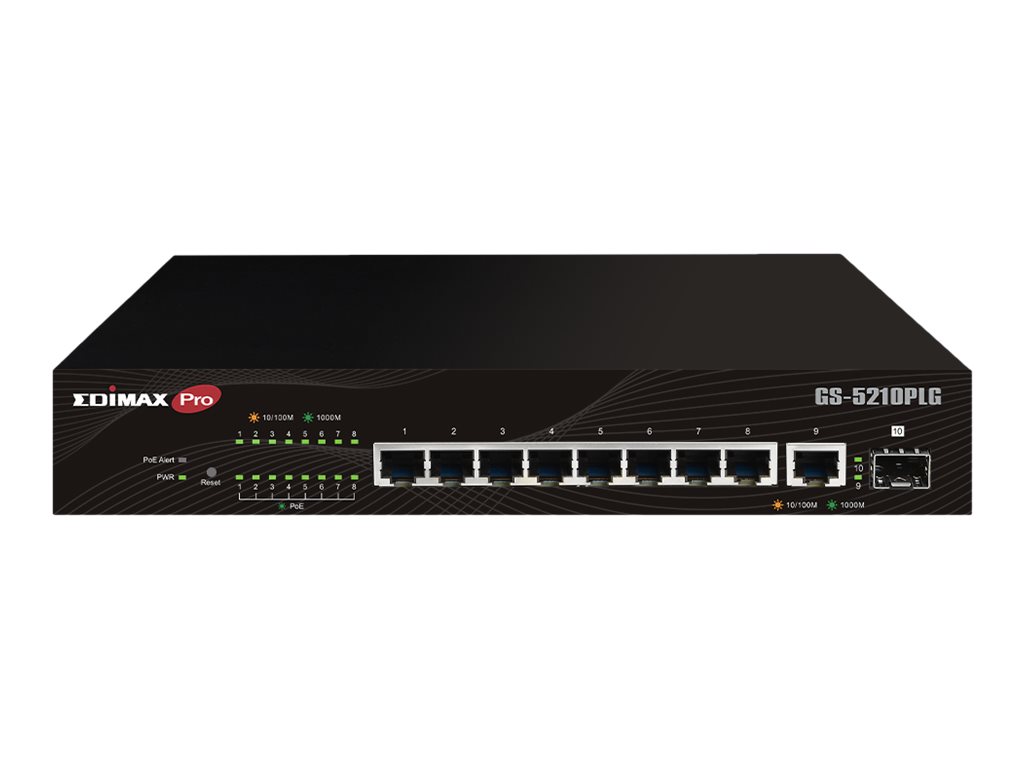 Edimax Pro GS-5210PLG - Switch - Smart - 8 x 10/100/1000 (PoE+)