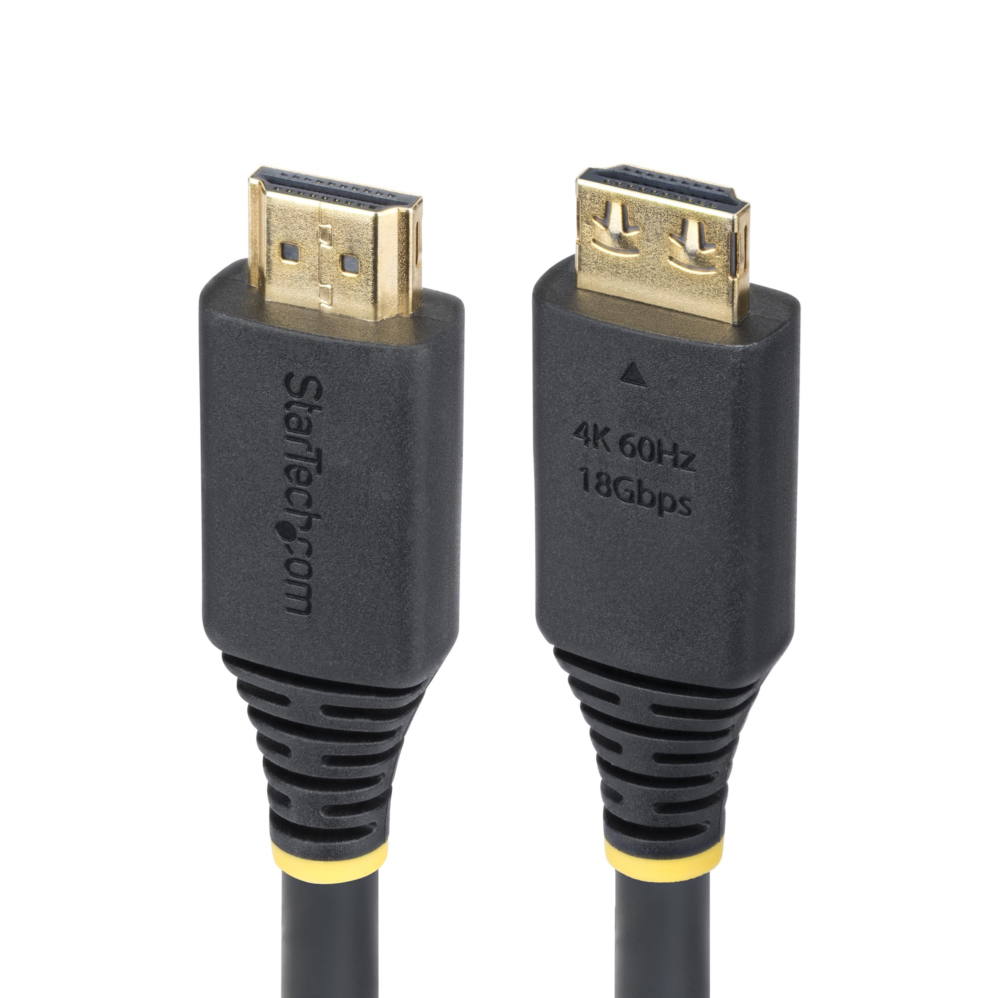 StarTech.com 5m (16ft) High Speed HDMI Cable with Gripping Connectors, 4K 60Hz/1440p 144Hz, HDR10/HDCP 2.2/ARC, 18Gbps, UHD HDMI Cord for TV/Monitor/Display, TPE Jacket