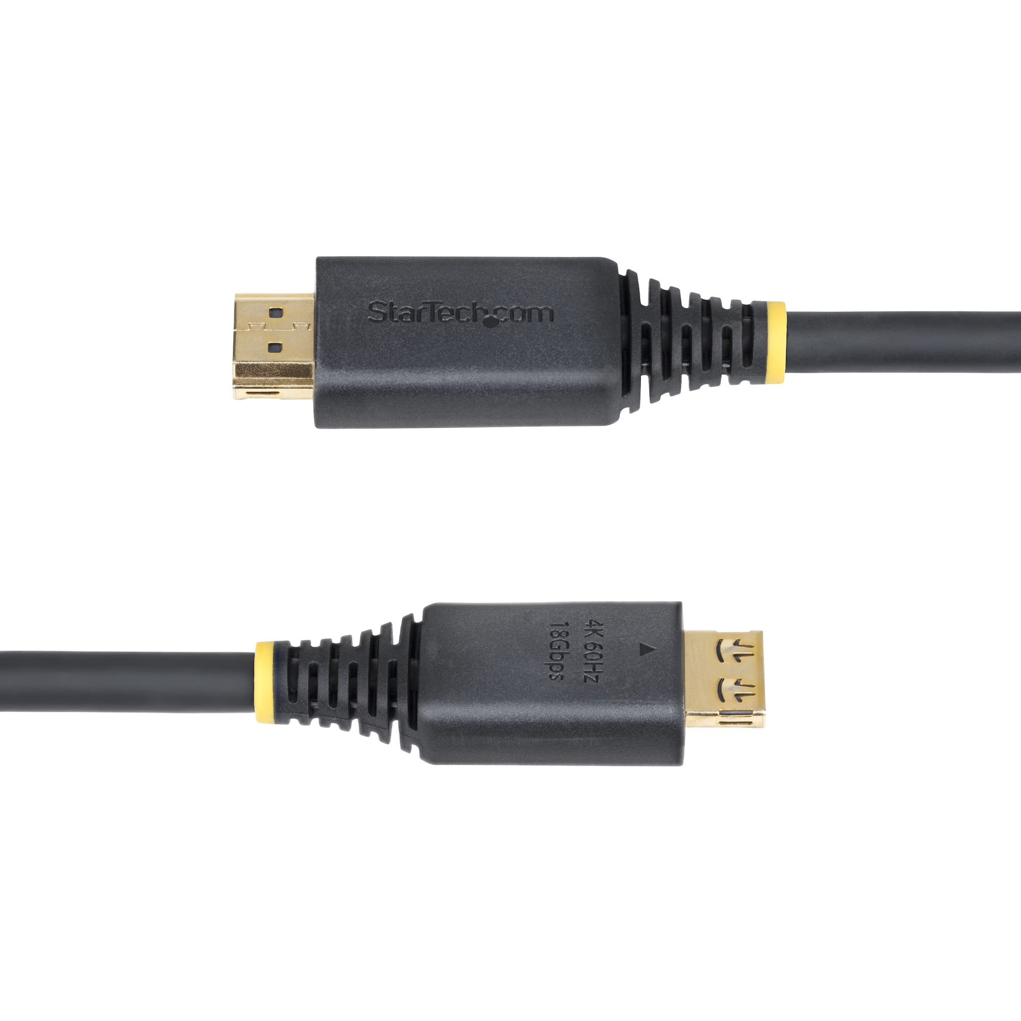 StarTech.com 5m (16ft) High Speed HDMI Cable with Gripping Connectors, 4K 60Hz/1440p 144Hz, HDR10/HDCP 2.2/ARC, 18Gbps, UHD HDMI Cord for TV/Monitor/Display, TPE Jacket