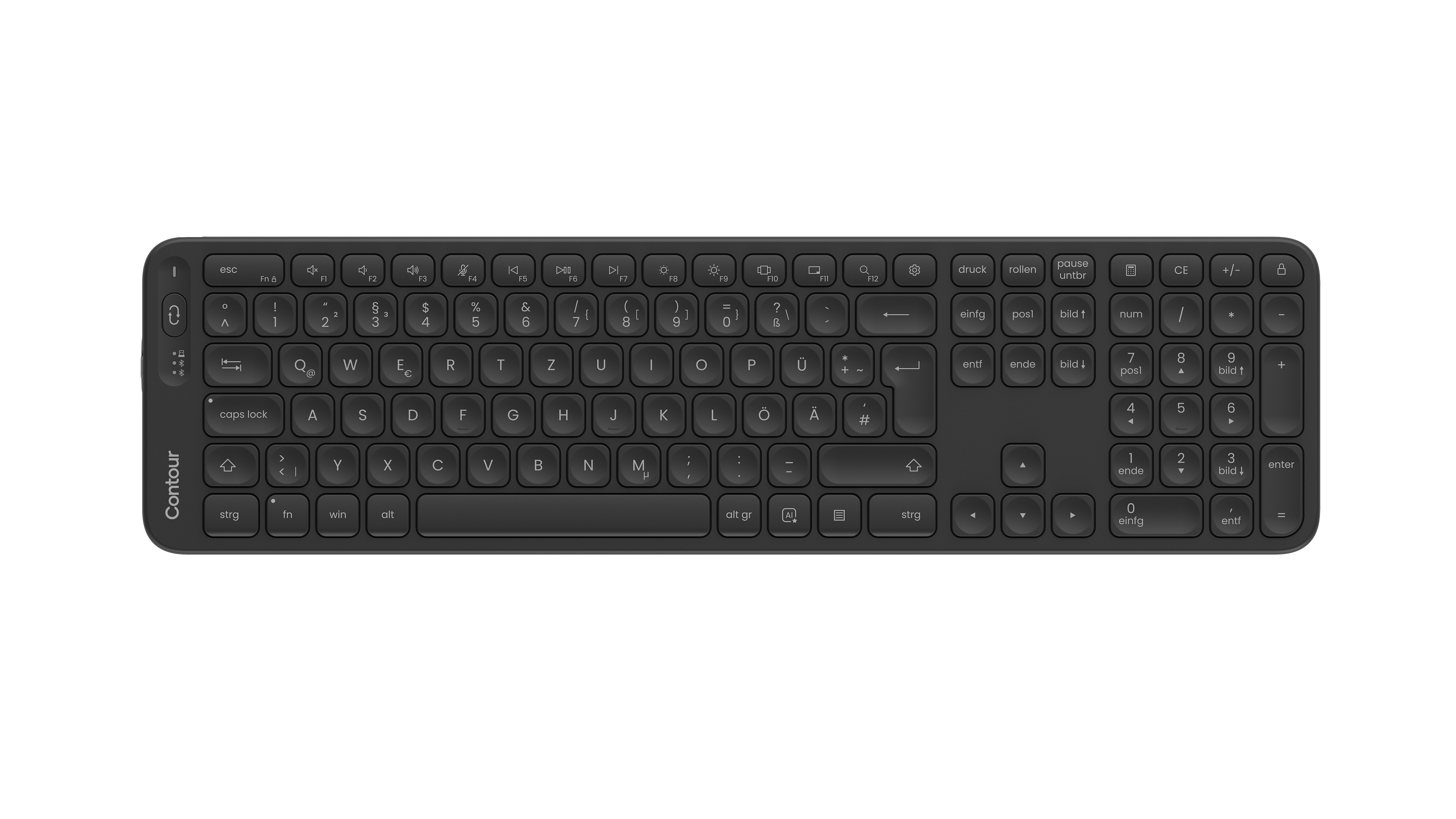 Contour Design Balance tastiera Ufficio RF senza fili + Bluetooth QWERTZ Tedesco Nero