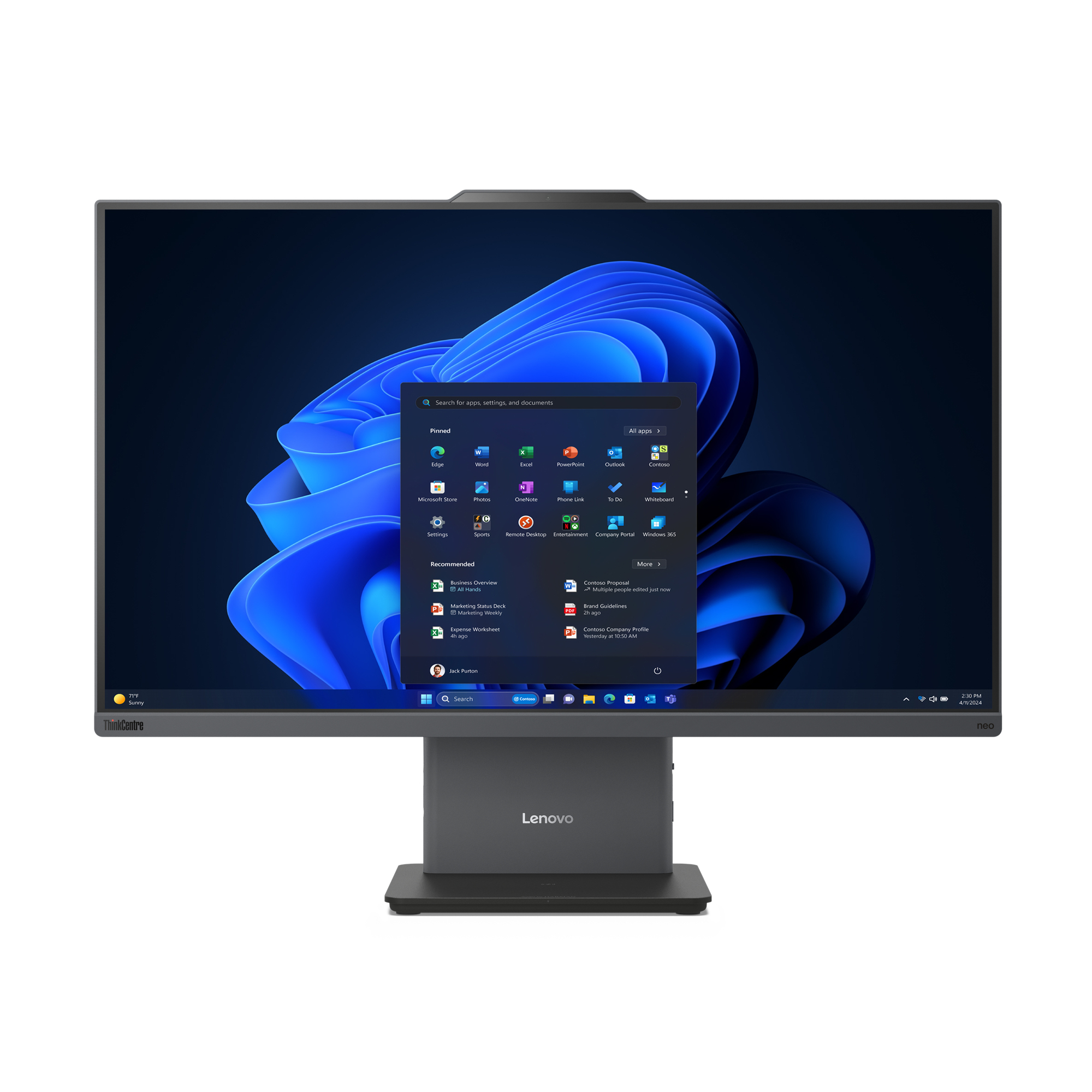 Lenovo ThinkCentre neo 55a 24 Gen 6 AMD Ryzen 5 220 60,5 cm (23.8) 1920 x 1080 Pixel PC All-in-one 8 GB DDR5-SDRAM 512 GB SSD Windows 11 Pro Wi-Fi 6 (802.11ax) Grigio