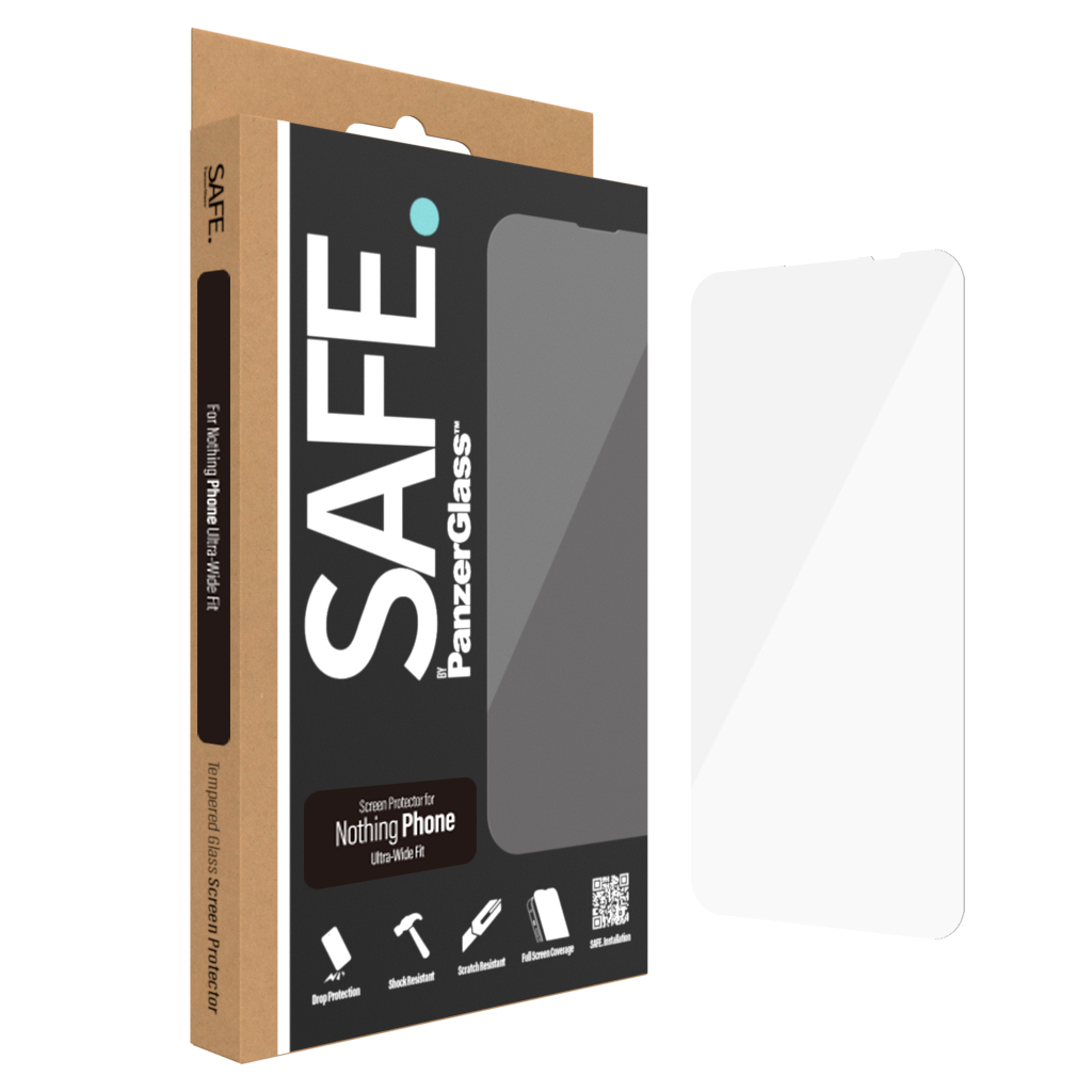 PanzerGlass SAFE. by � Displayschutz Nothing Phone | Ultra-Wide Fit - Nothing - Nothing - Phone - Trockene Anwendung - Kratzresistent - Schockresistent - Transparent - 1 St�ck(e)