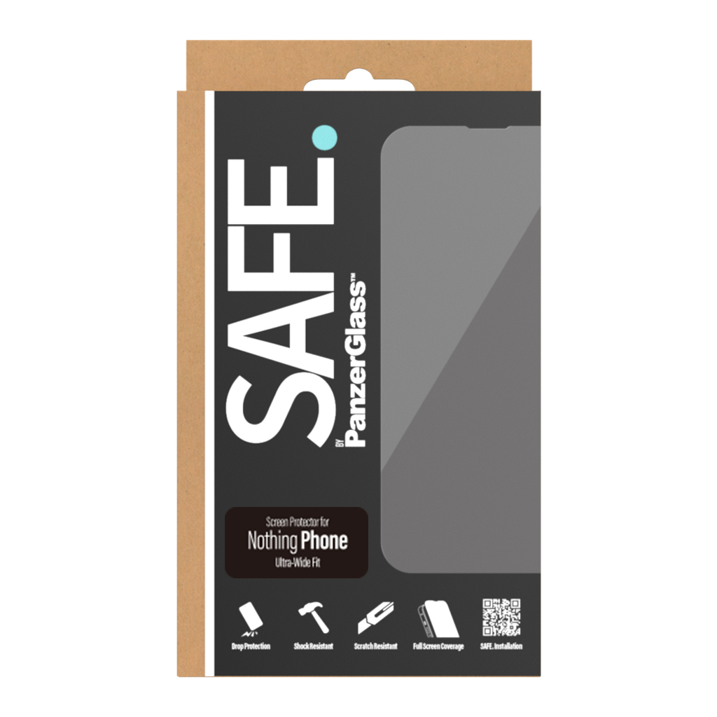 PanzerGlass SAFE. by � Displayschutz Nothing Phone | Ultra-Wide Fit - Nothing - Nothing - Phone - Trockene Anwendung - Kratzresistent - Schockresistent - Transparent - 1 St�ck(e)