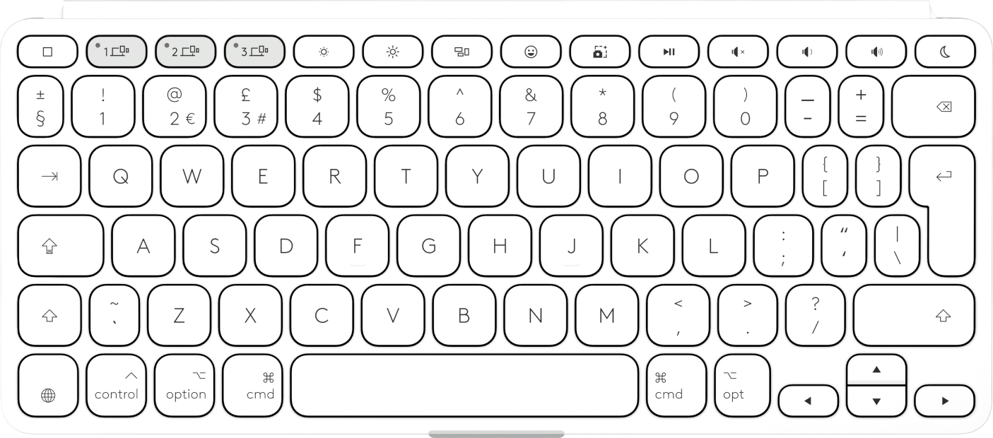 Logitech Keys-To-Go 2 for iPad - Tastatur - built-in cover