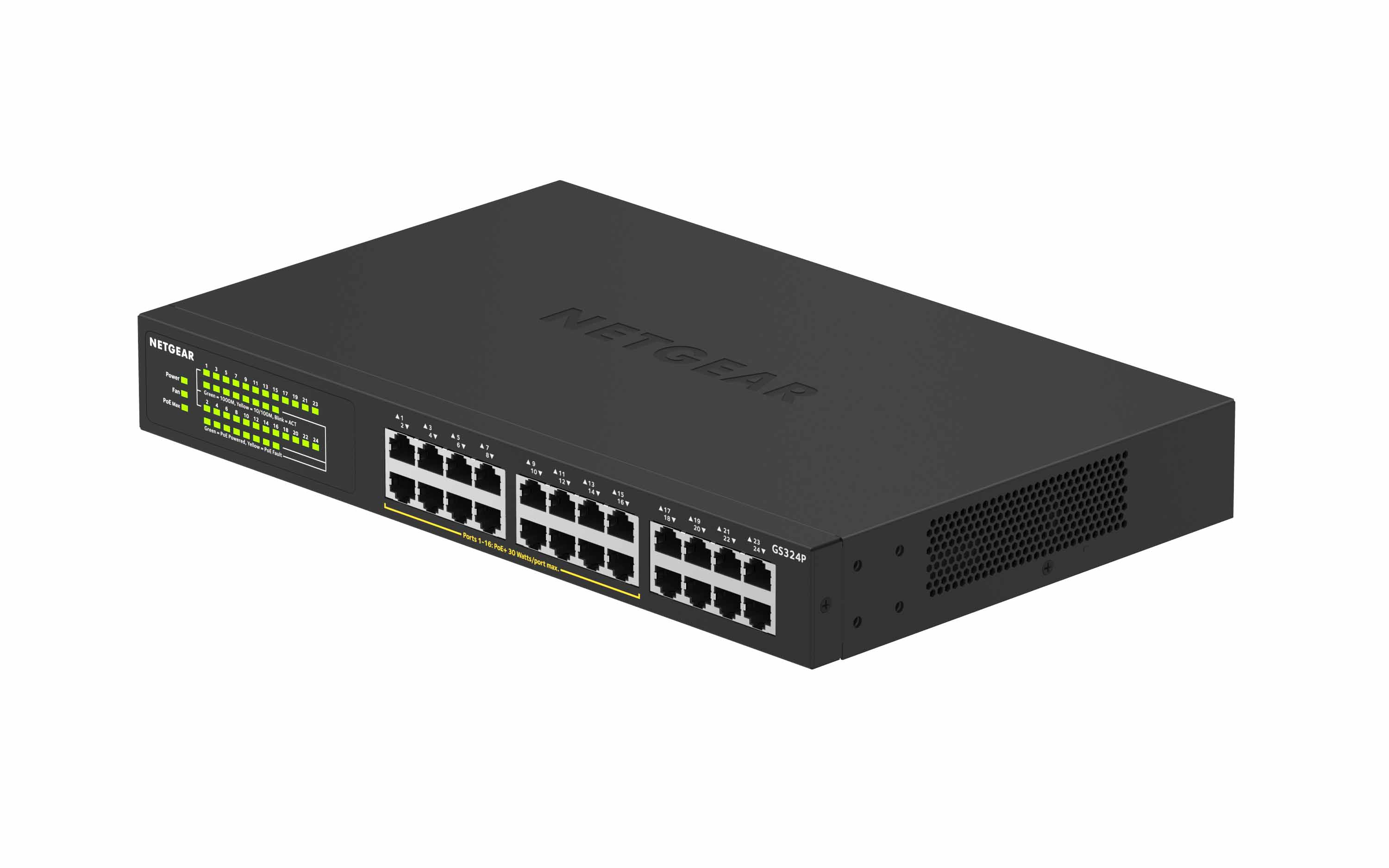 Netgear GS324P - Switch - unmanaged - 16 x 10/100/1000 (PoE+)