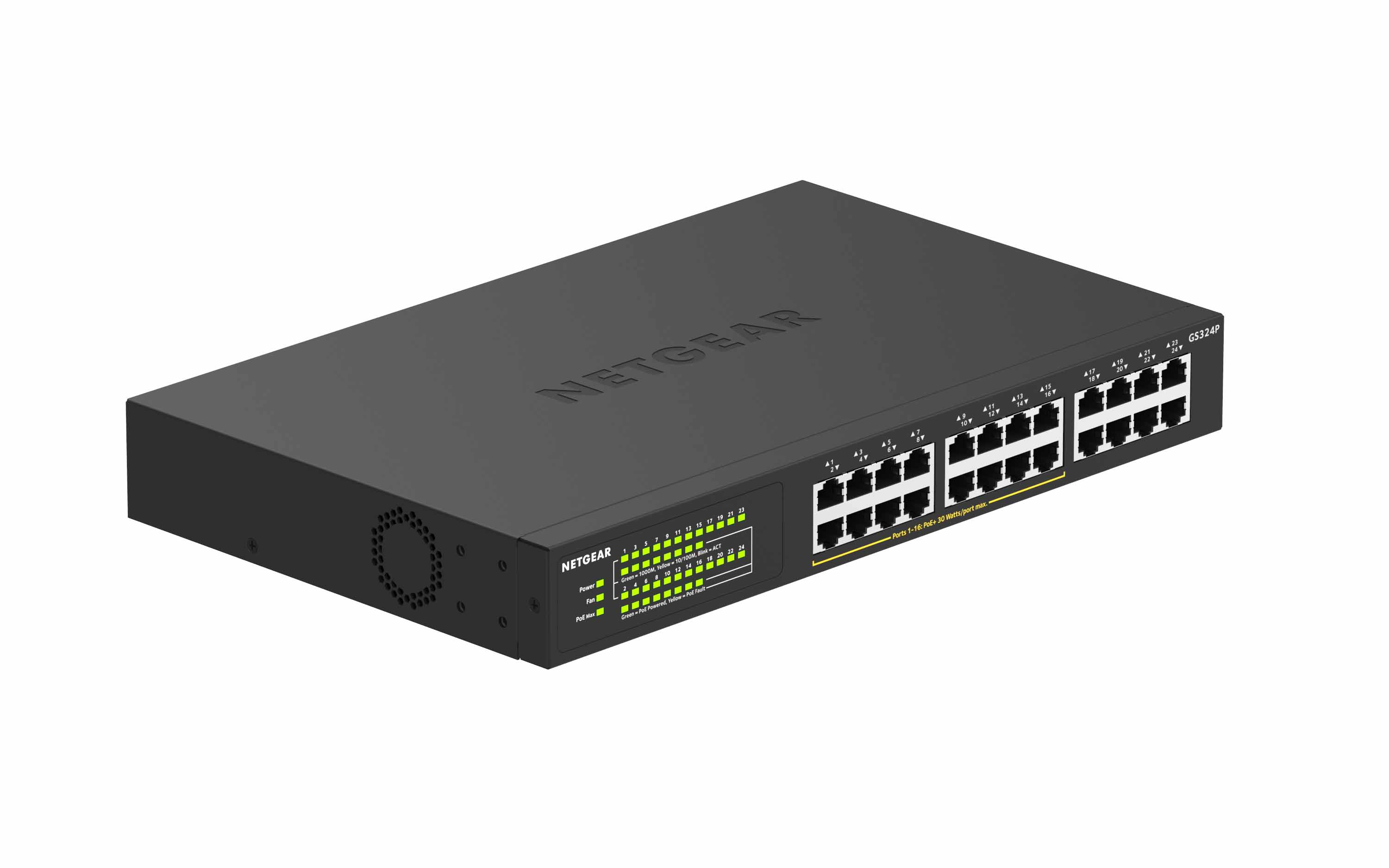 Netgear GS324P - Switch - unmanaged - 16 x 10/100/1000 (PoE+)