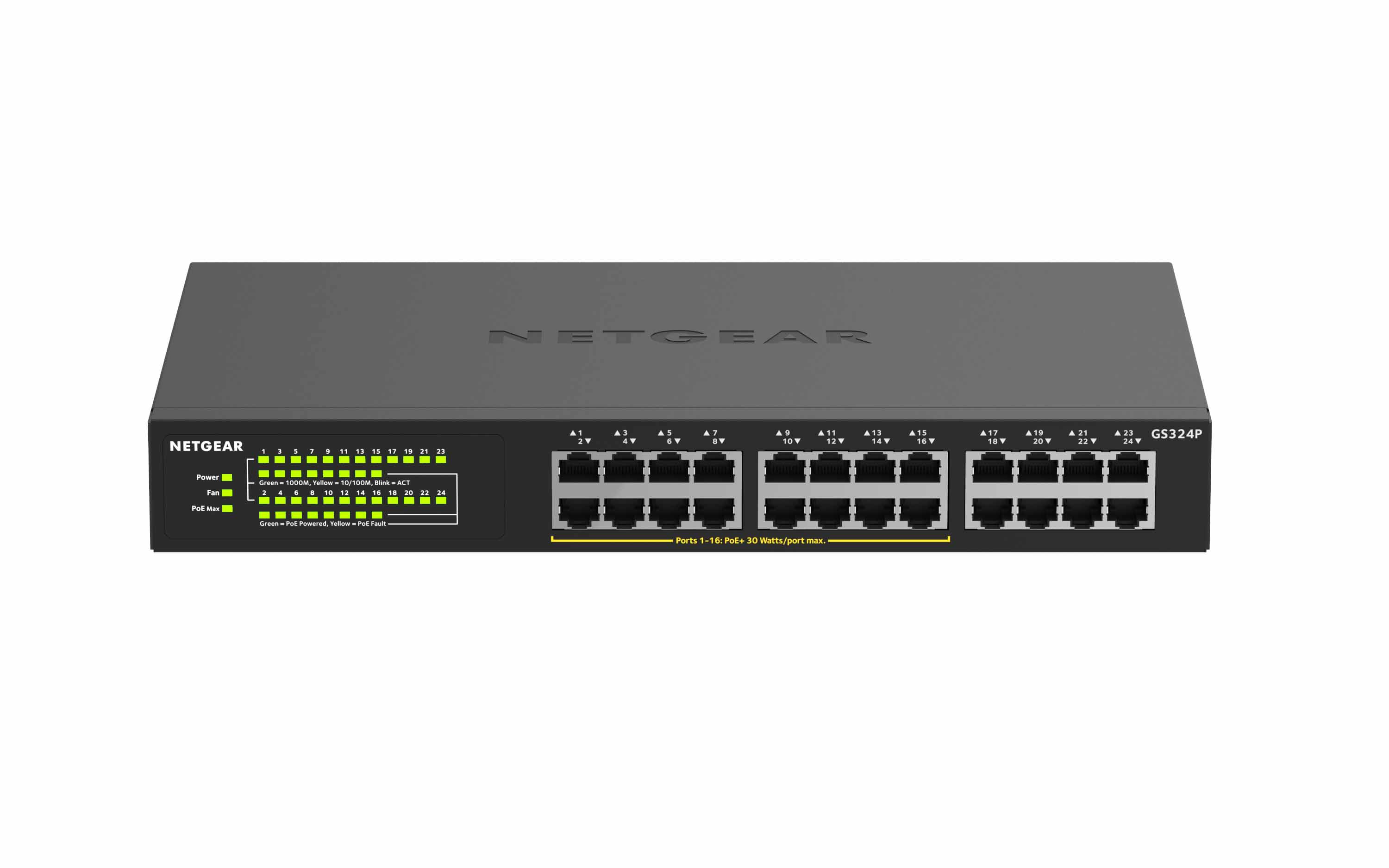 Netgear GS324P - Switch - unmanaged - 16 x 10/100/1000 (PoE+)