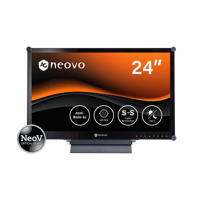 AG Neovo Broadcast Display 24 HX-2402 FHD 24/7 IP65 IK10 SDI - Flachbildschirm (TFT/LCD) - 60,5 cm