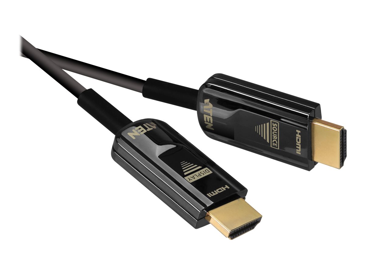ATEN VanCryst VE781020 - HDMI-Kabel - HDMI m�nnlich zu HDMI m�nnlich - 20 m - Hybrid Kupfer/Kohlefaser - Schwarz - 4K Unterst�tzung, Active Optical Cable (AOC)