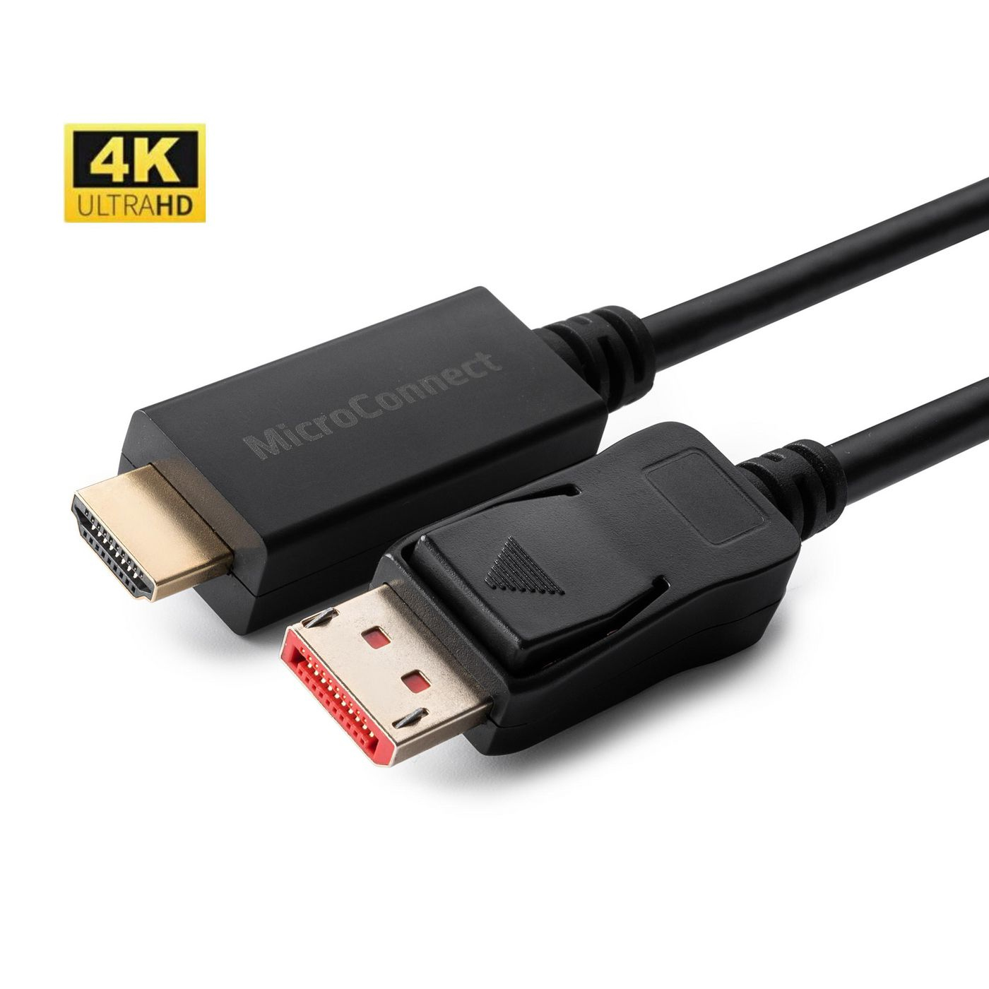 MicroConnect Adapterkabel - DisplayPort m�nnlich eingerastet zu HDMI m�nnlich - 2 m - Schwarz - unterst�tzt 4K 60 Hz (4096 x 2160)