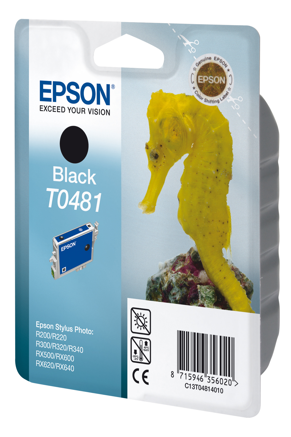Epson T0481 - 13 ml - Schwarz - original - Blister mit RF- / akustischem Alarmsignal