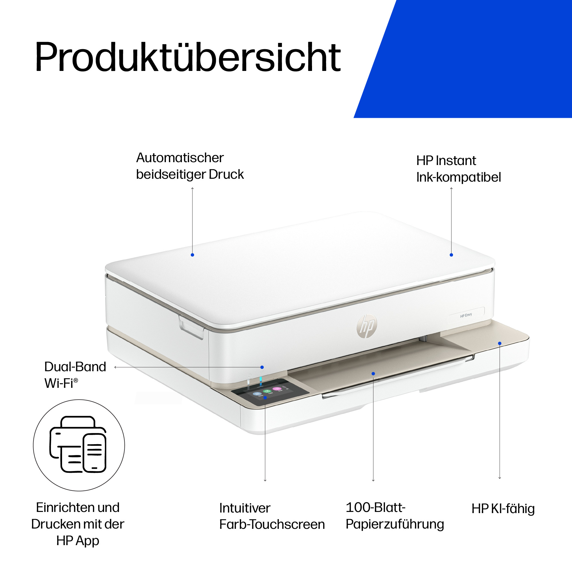 HP ENVY 6120e Inal�mbrico All-in-One Color Impresora, Instant Ink; Impresi�n de fotograf�as