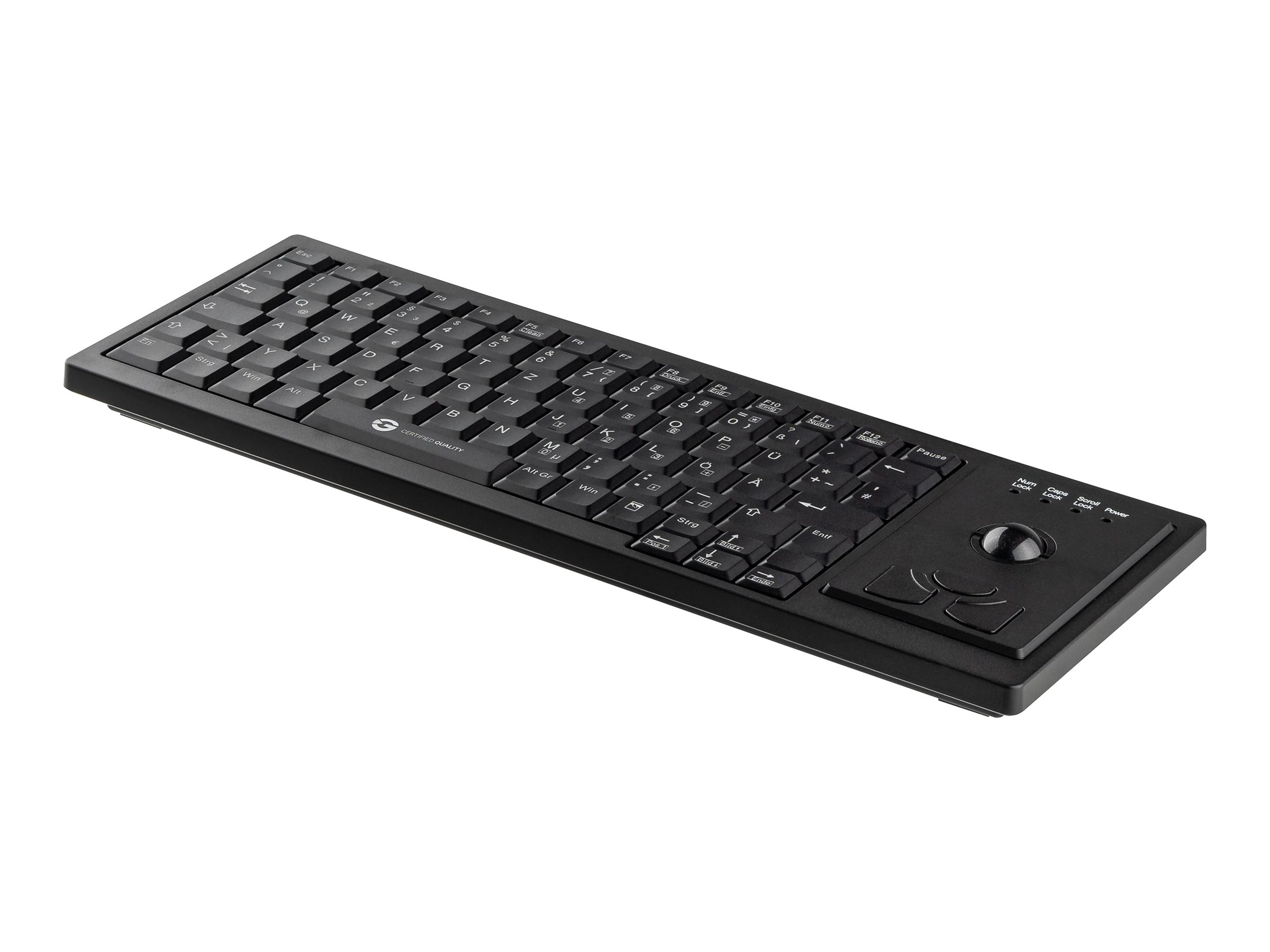 GETT Cleantype Xtra Roll Tastatur mit Trackball USB Farbe schwarz Layout