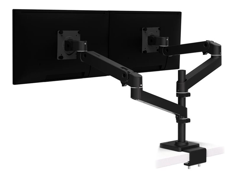 Ergotron LX Pro - Befestigungskit (Doppelgelenkarm) - modular - f�r 2 LCD-Displays - mit flachem C-Klemmen - Schwarz - Bildschirmgr��e: bis zu 61 cm (bis zu 24 Zoll)