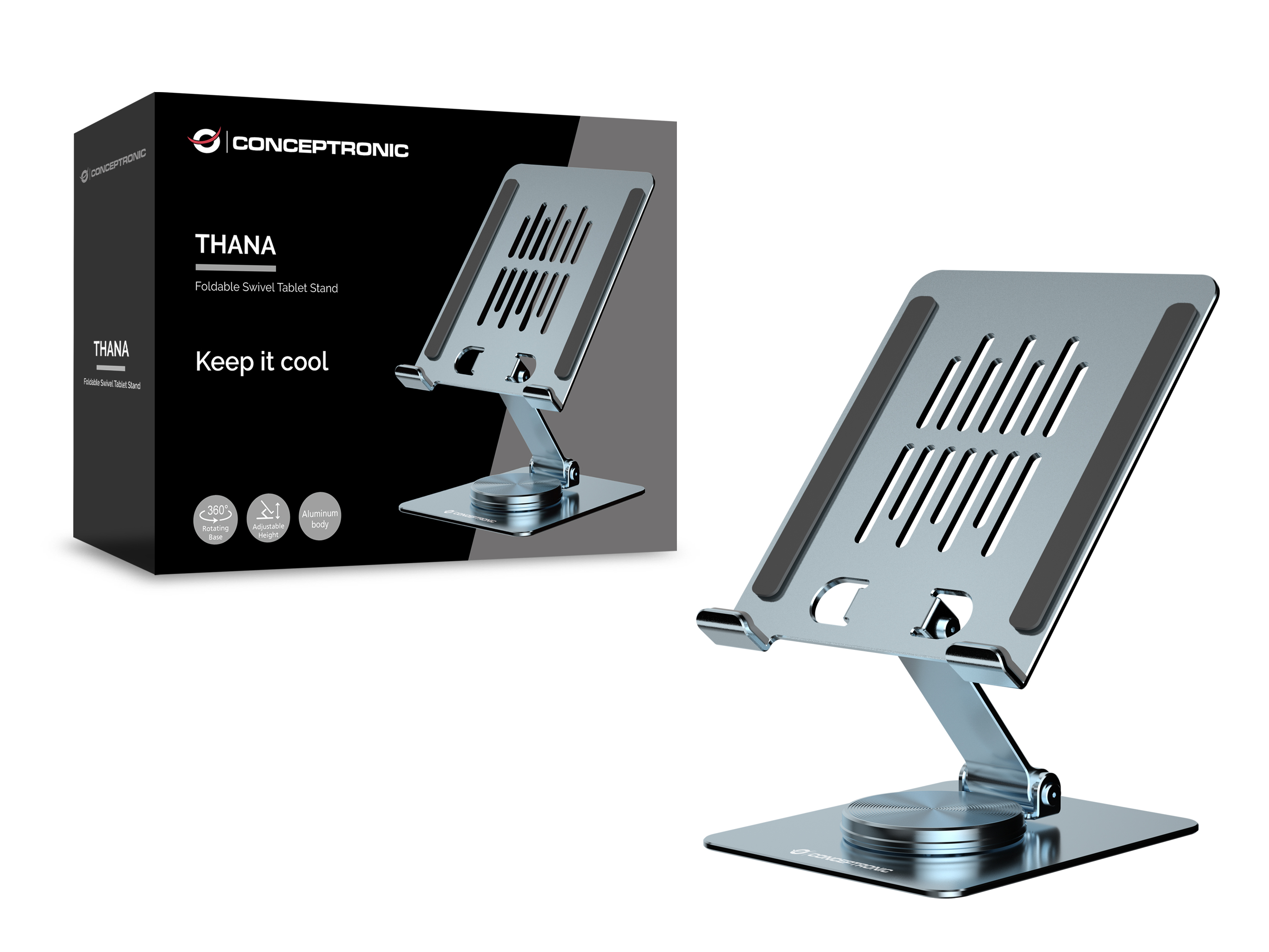 Conceptronic THANA09G chariot et support multim�dia Gris Tablette