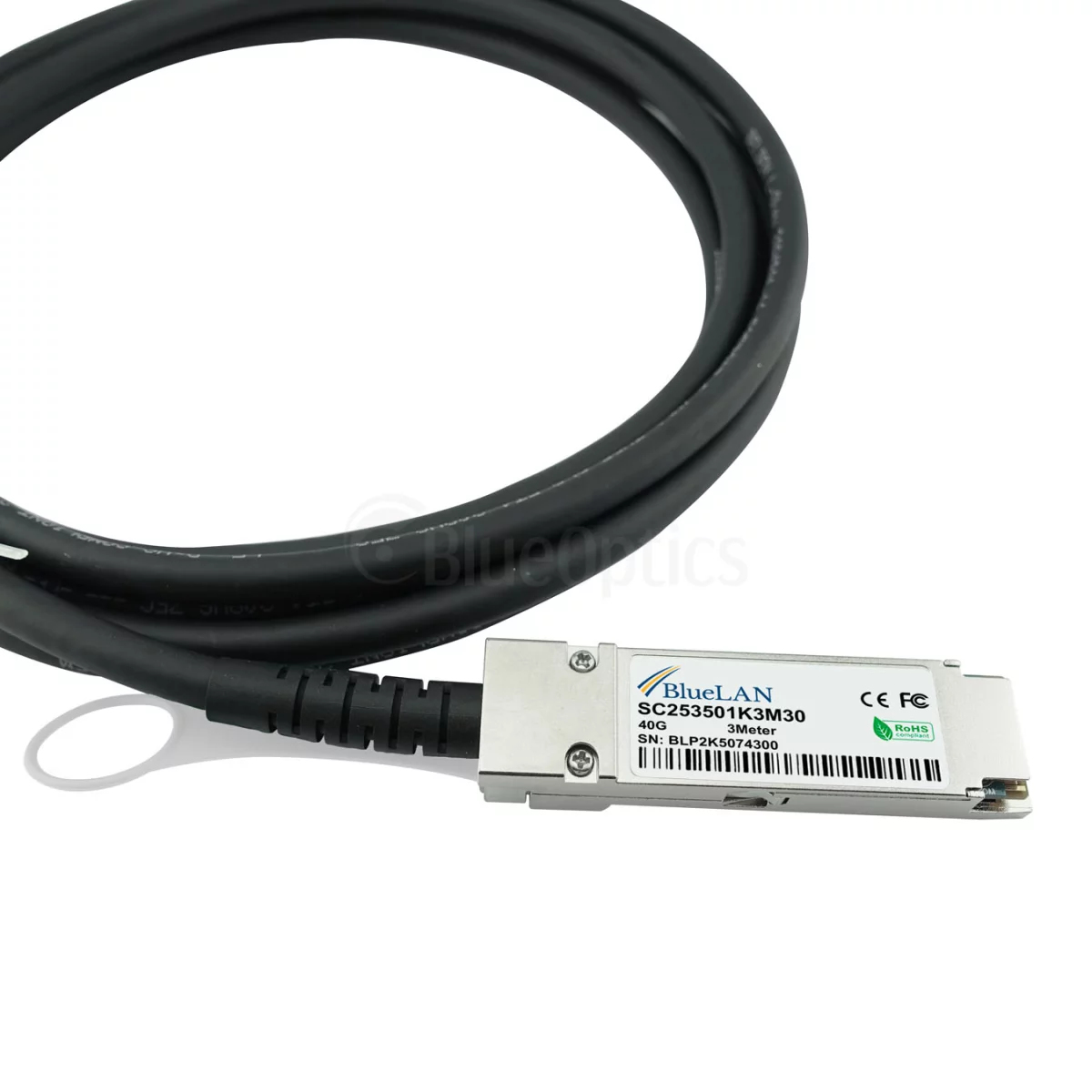BlueOptics Edge Core ET6402-10DAC-2M kompatibles BlueLAN QSFP DAC SC253501K2M30