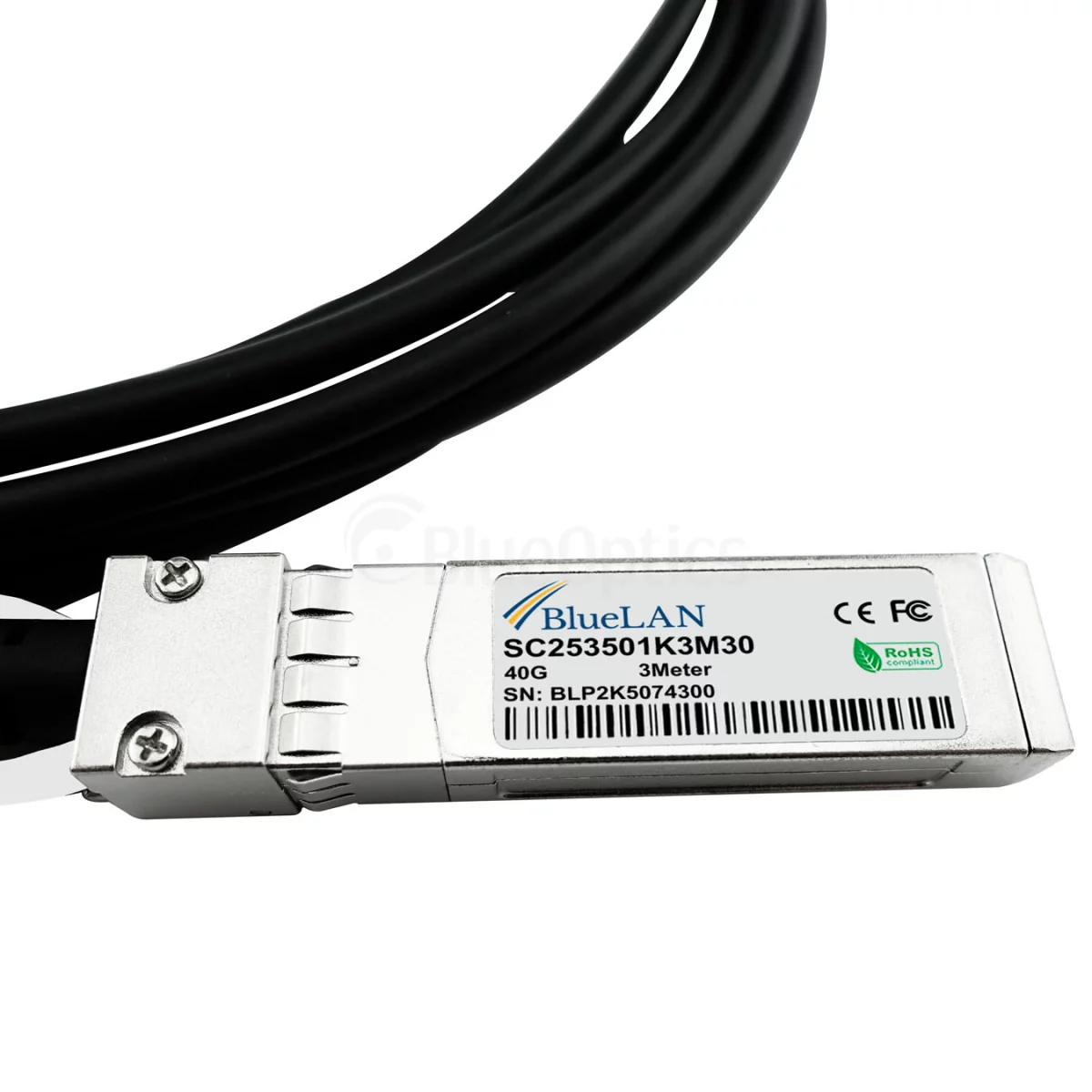 BlueOptics Edge Core ET6402-10DAC-2M kompatibles BlueLAN QSFP DAC SC253501K2M30