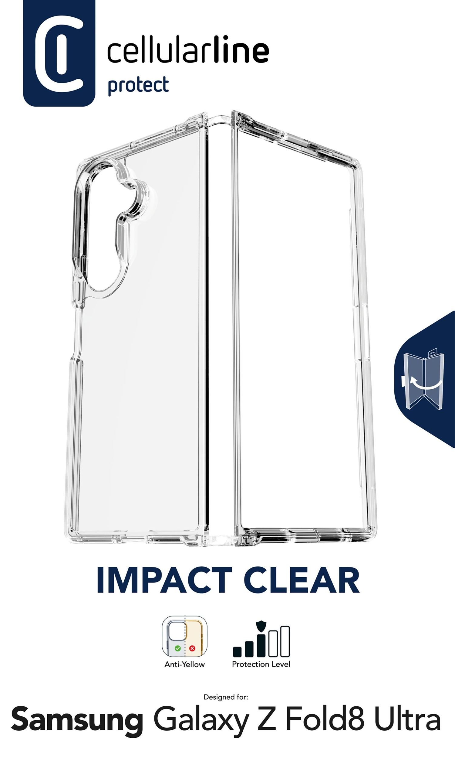 Cellularline Impact Clear - Galaxy Z Fold8 Ultra