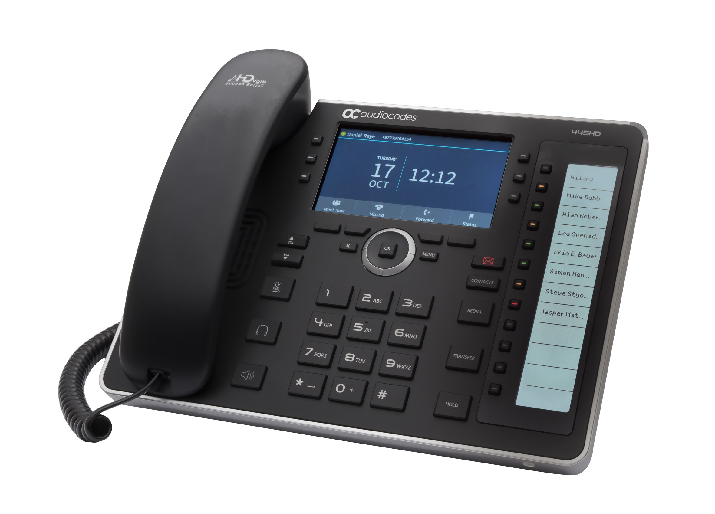 AudioCodes 445HD telfono IP Negro LCD Wifi