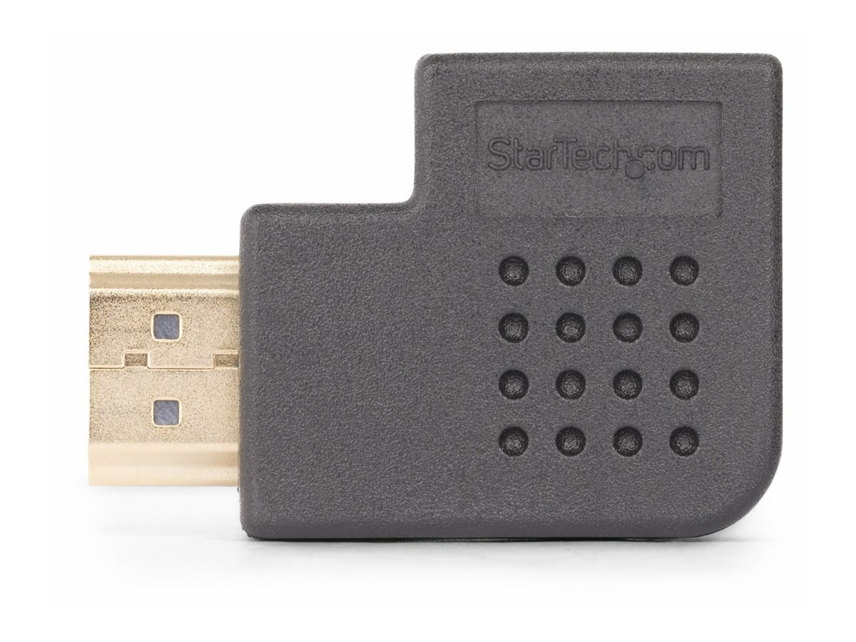 StarTech.com Right Angle HDMI 2.0 Adapter, 90-Degree HDMI Port Saver, M/F