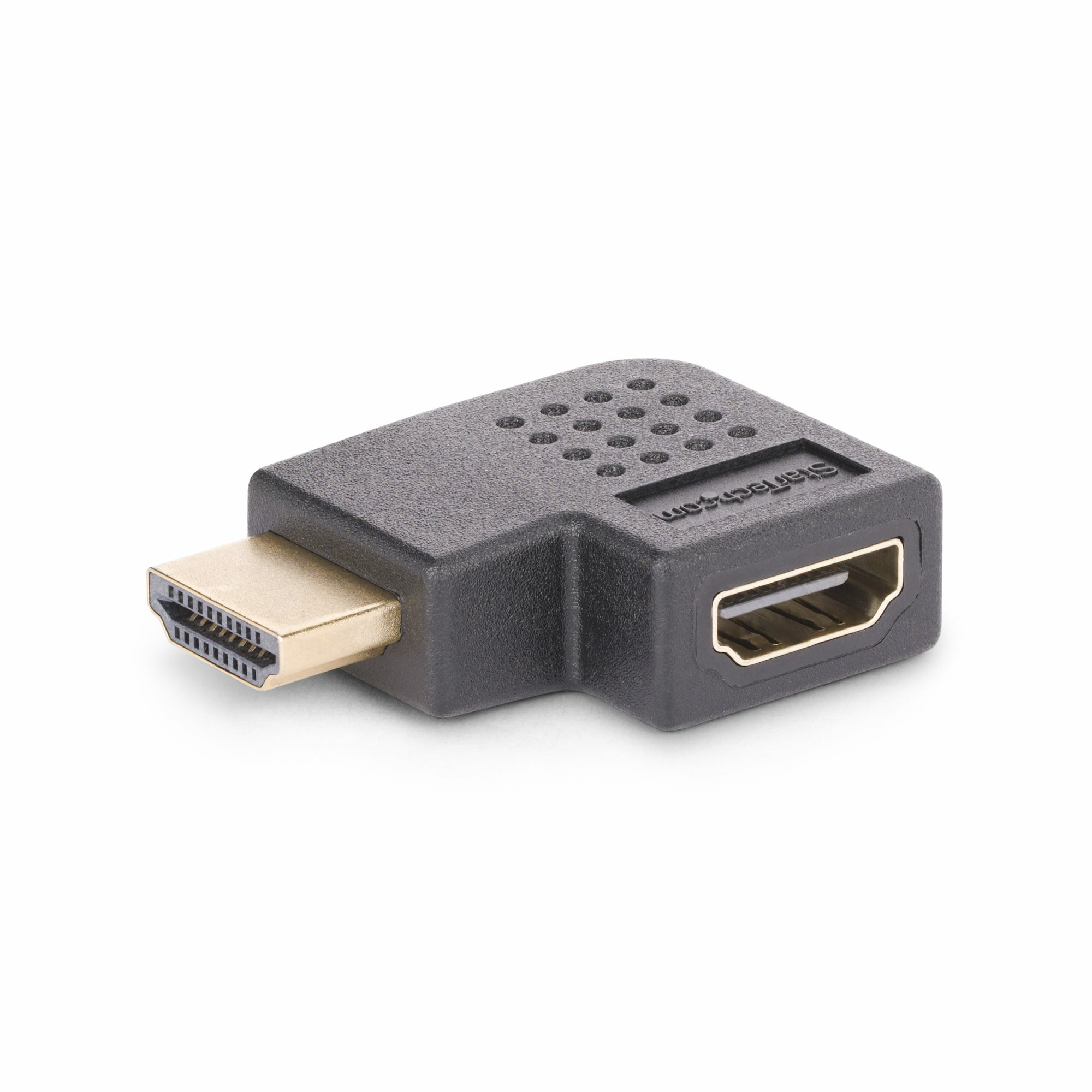 StarTech.com Right Angle HDMI 2.0 Adapter, 90-Degree HDMI Port Saver, M/F