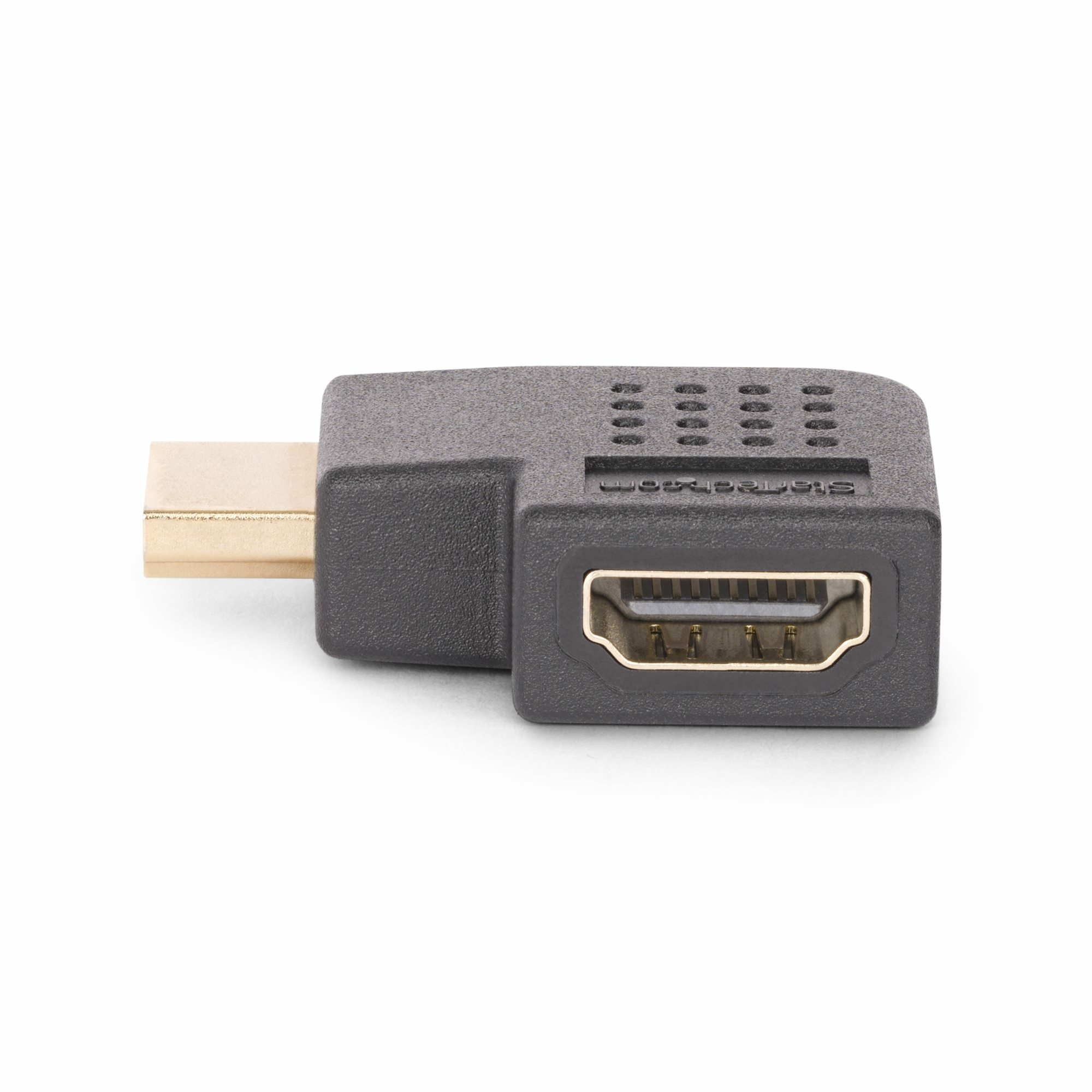 StarTech.com Right Angle HDMI 2.0 Adapter, 90-Degree HDMI Port Saver, M/F